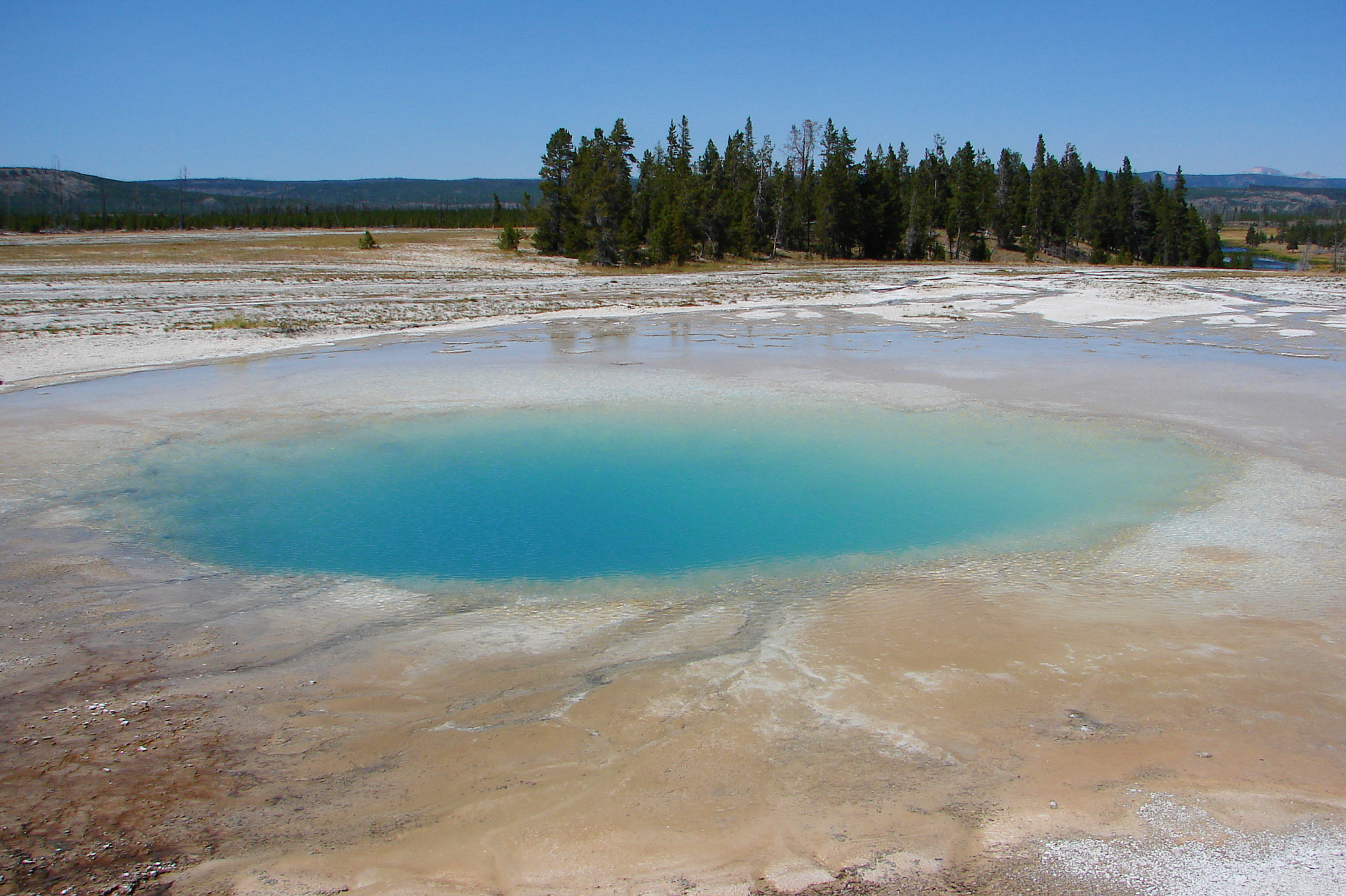 Opal Pool (Travels » US Trip 1: Cheyenne Country » The Journey » Yellowstone National Park » Geysers, Hot Springs and Lakes » Midway Geyser Basin)