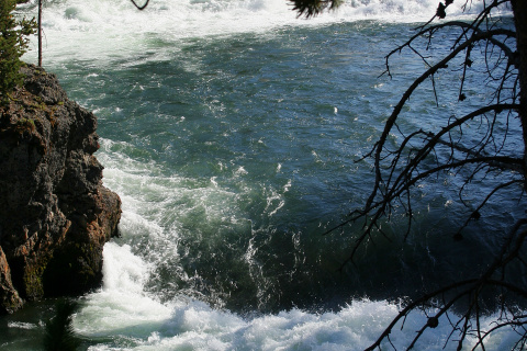 Rzeka Yellowstone w pobliżu Upper Falls