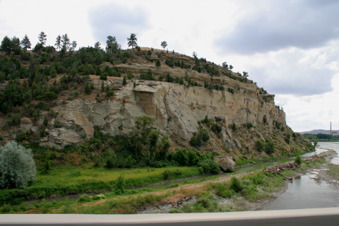 Klif nad rzeką Yellowstone