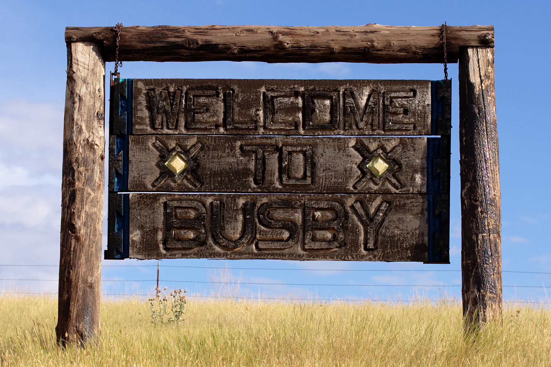 Welcome Sign (Travels » US Trip 1: Cheyenne Country » The Rez » Busby)