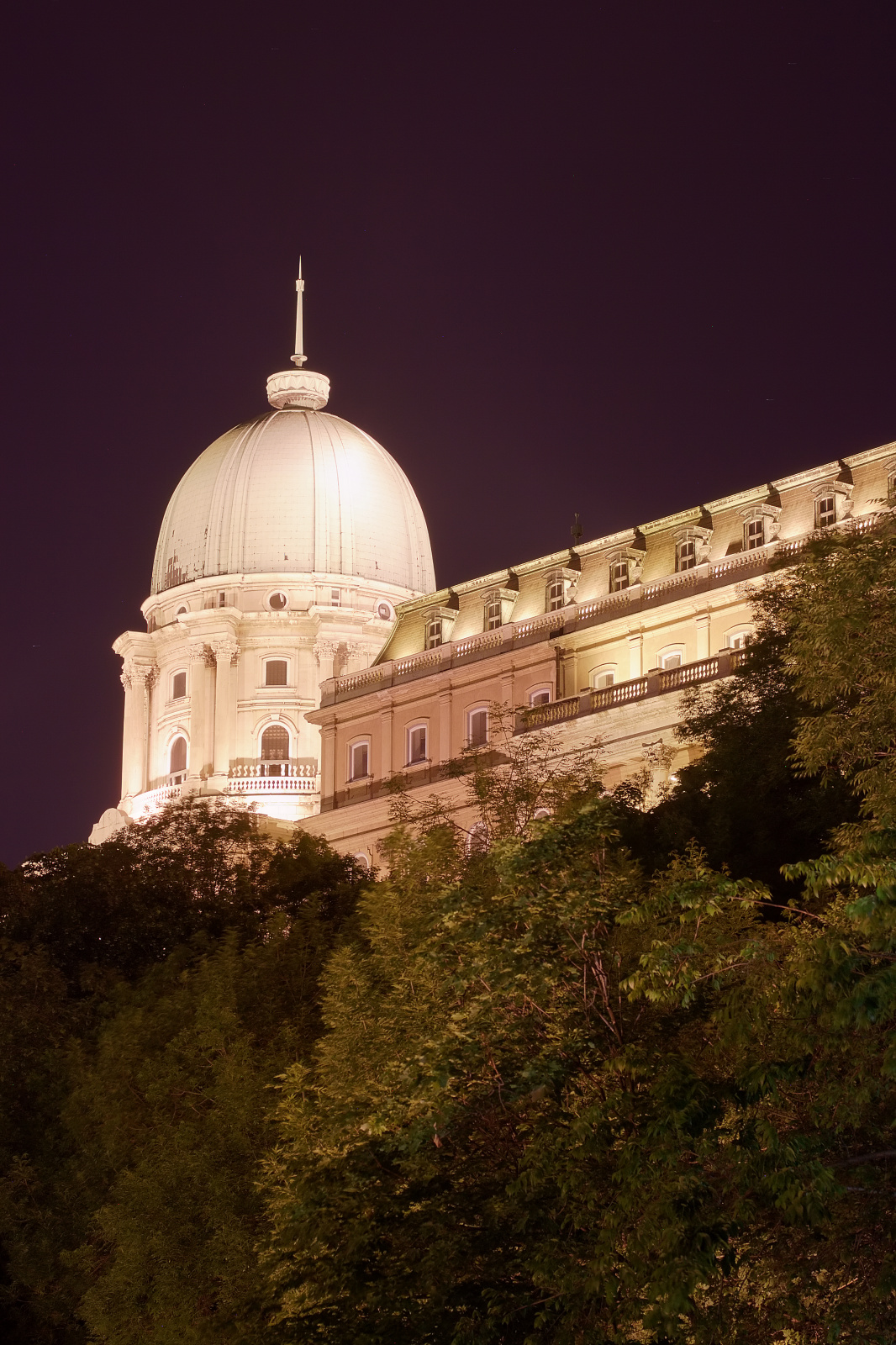 Buda Castle from Above The Tunnel (Travels » Budapest » Budapest at Night)