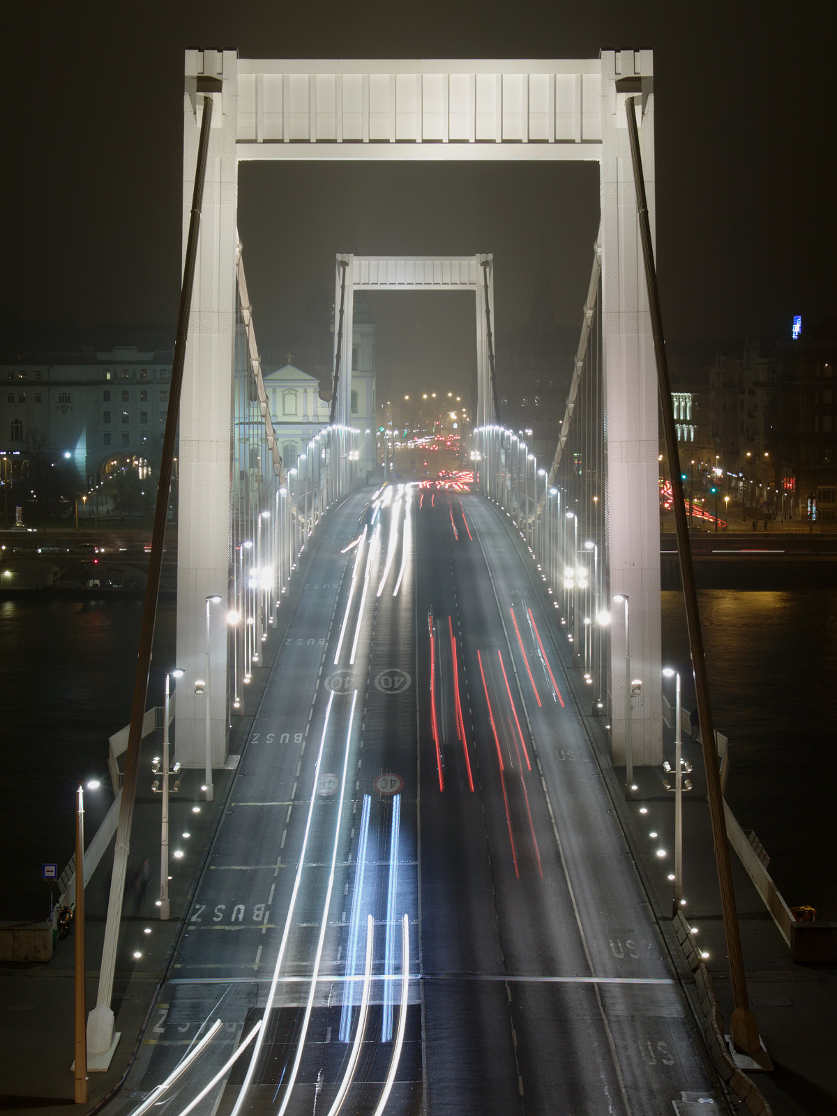 Erzsébet híd - Most Elżbiety (Podróże » Budapeszt » Budapeszt w nocy)