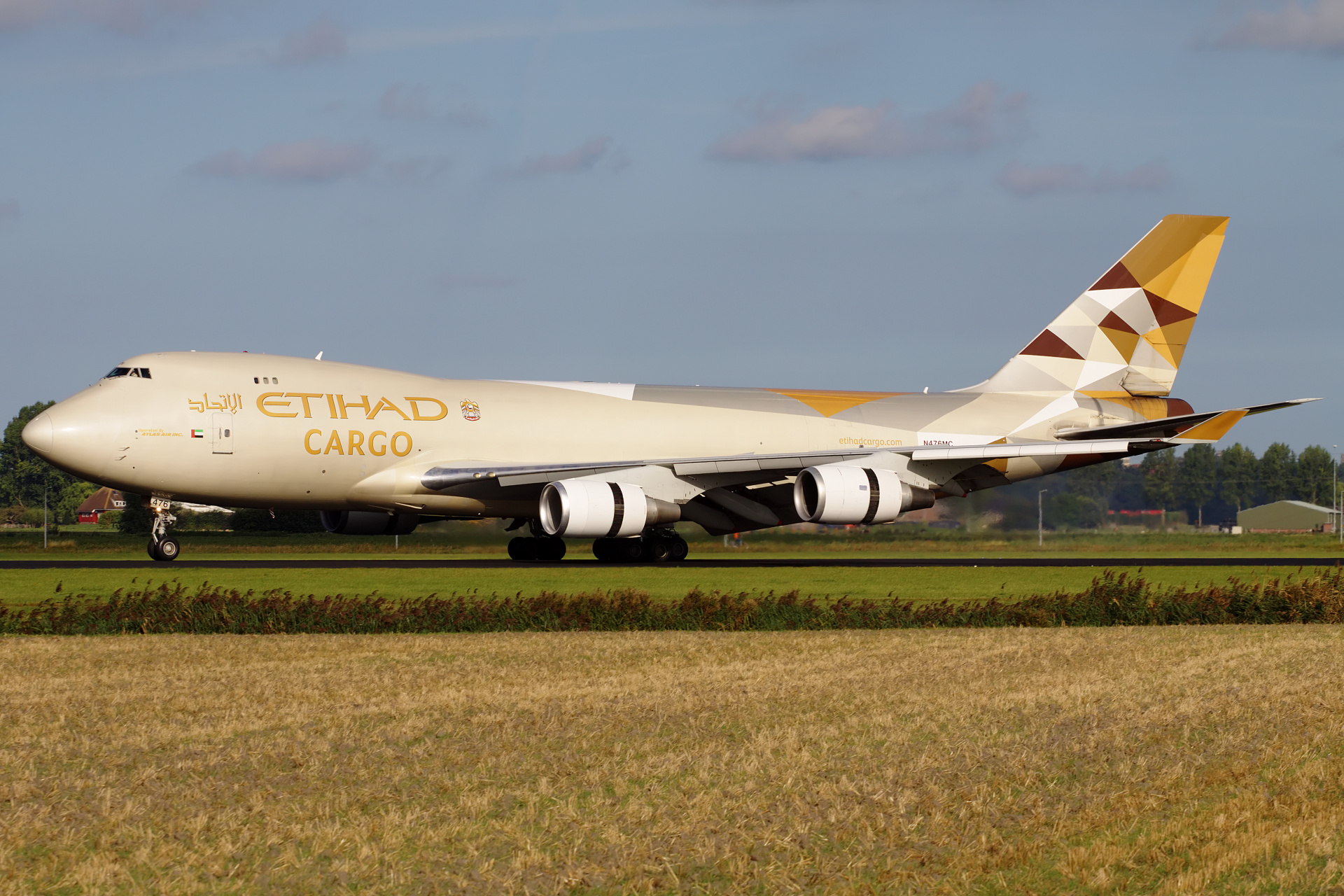 N476MC, Etihad Cargo (Samoloty » Spotting na Schiphol » Boeing 747-400F)