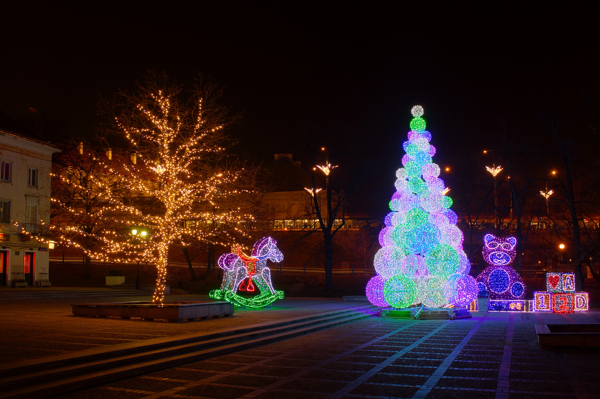Rynek Mariensztacki (Warsaw » Christmas Illumination)