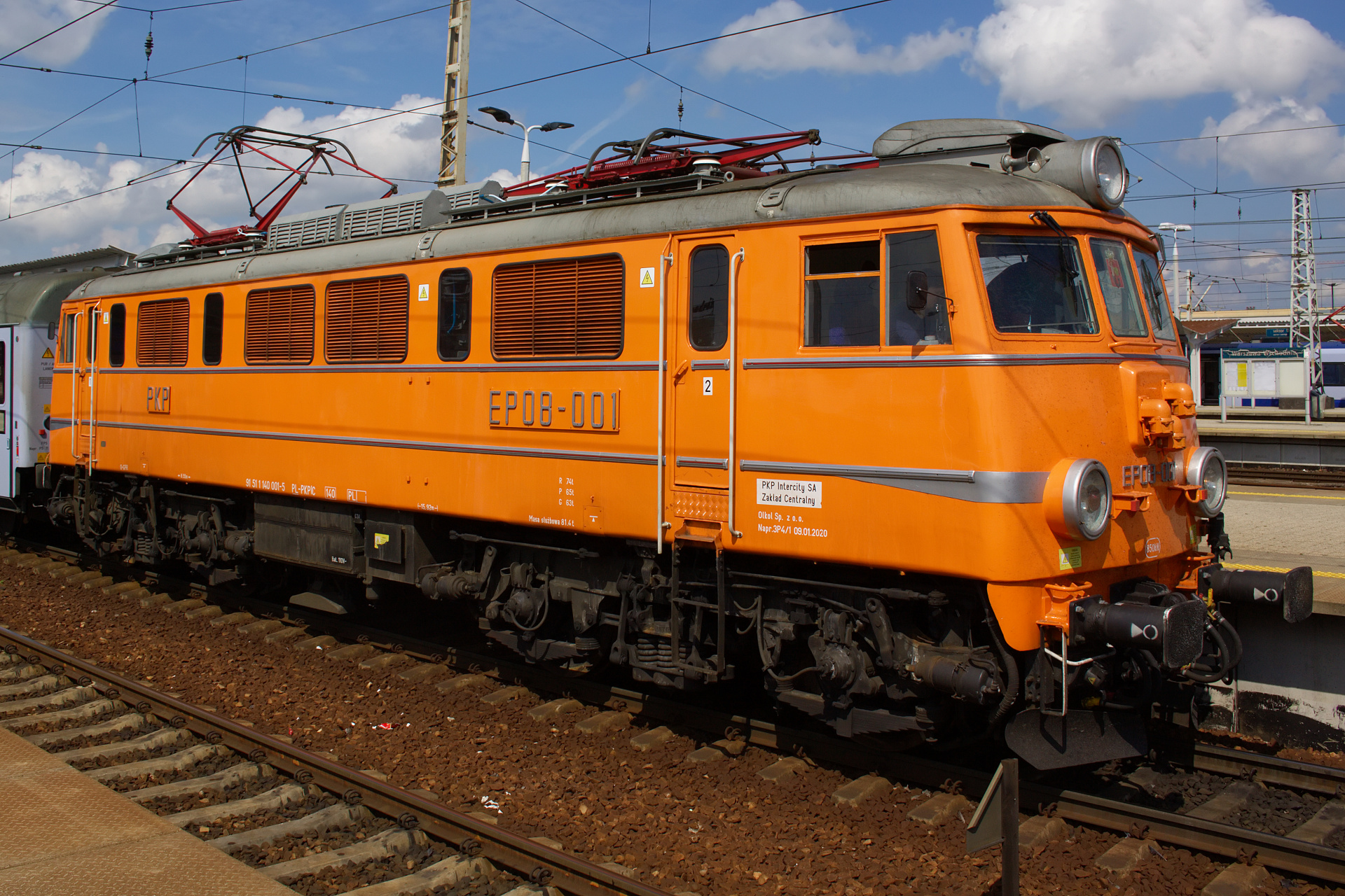 EP08-001 (retro livery) (Vehicles » Trains and Locomotives » Pafawag 102E, PKP Intercity)