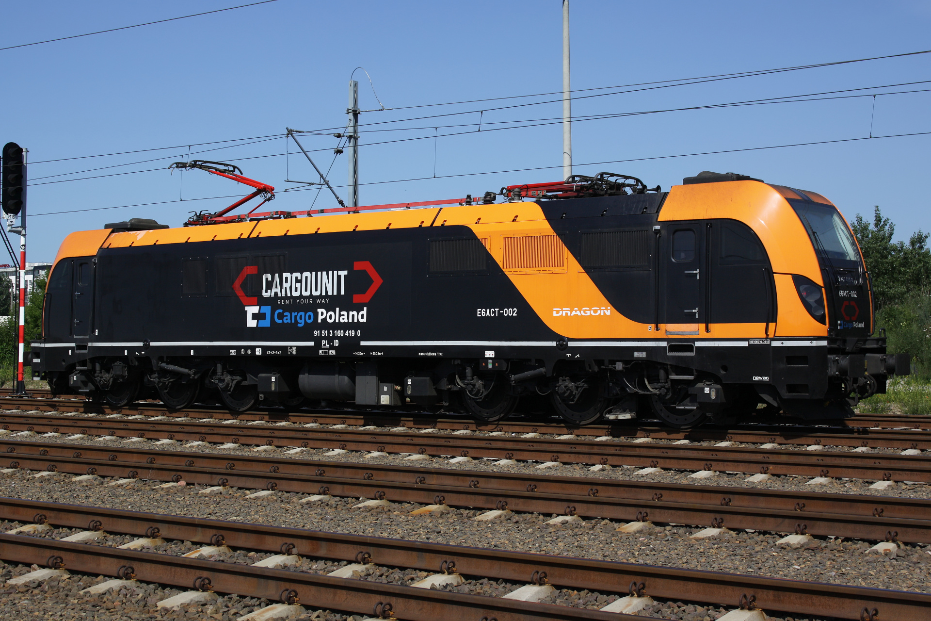 E6ACT-002, CD Cargo Poland (Cargounit) (Vehicles » Trains and Locomotives » Newag E6ACT Dragon)