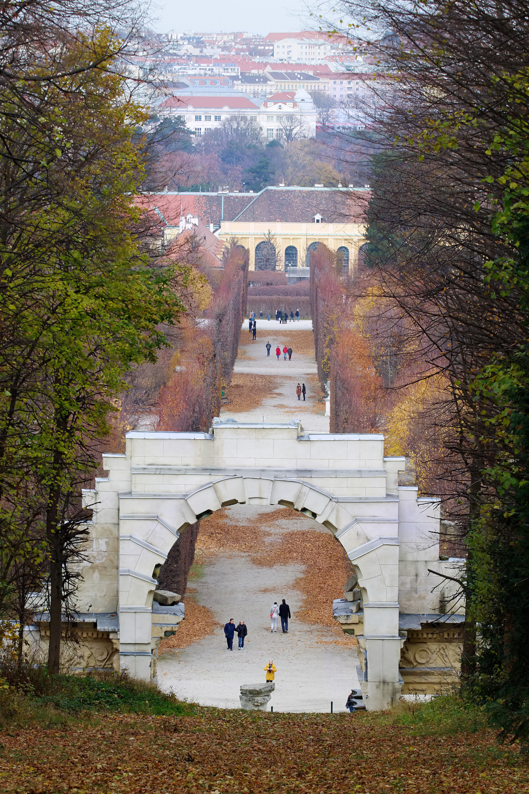Schönbrunn From Behind Roman Ruins (Travels » Vienna)