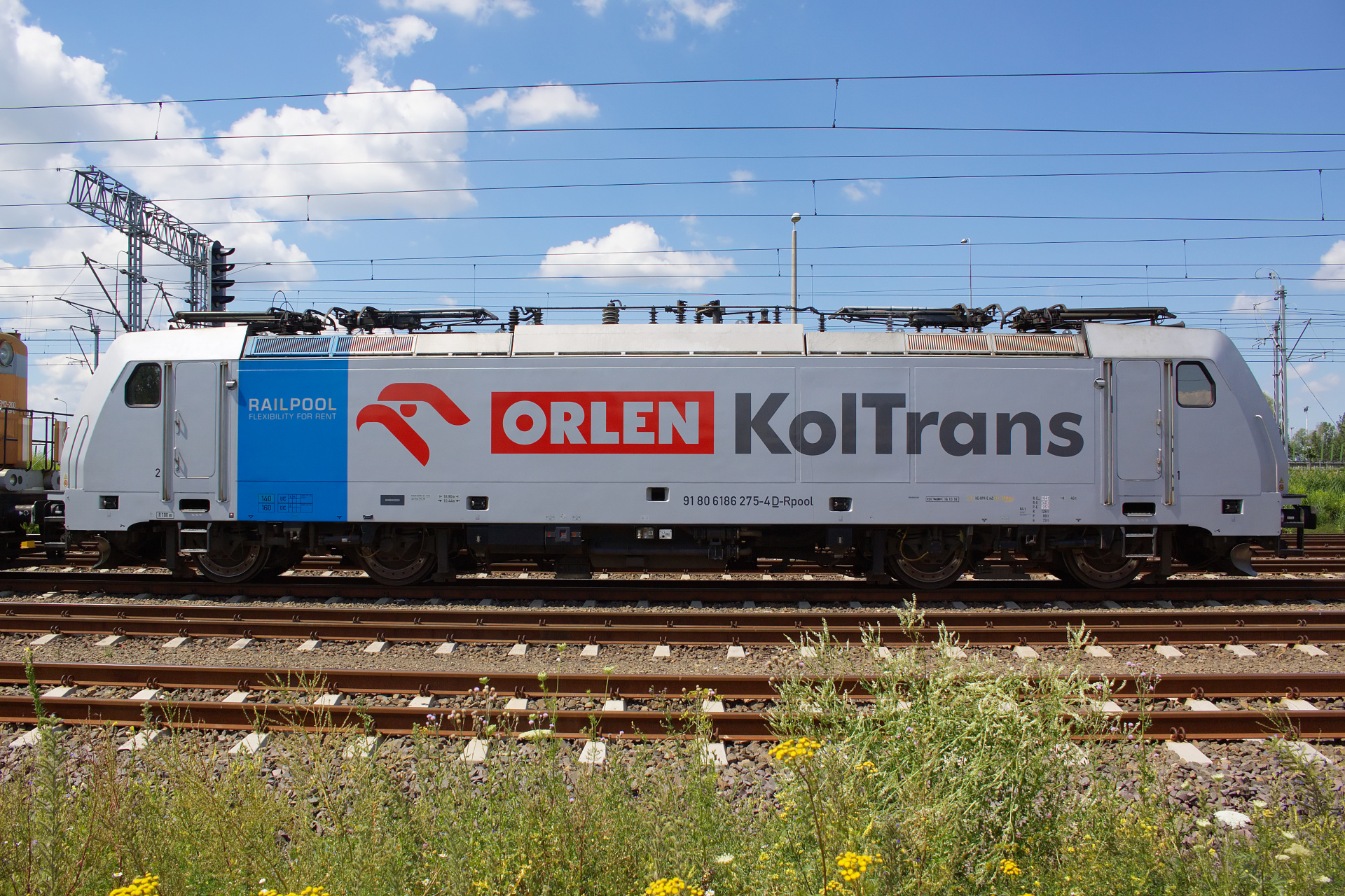 F140MS E186 275-4, Orlen KolTrans (Railpool) (Vehicles » Trains and Locomotives » Alstom (Bombardier) TRAXX)