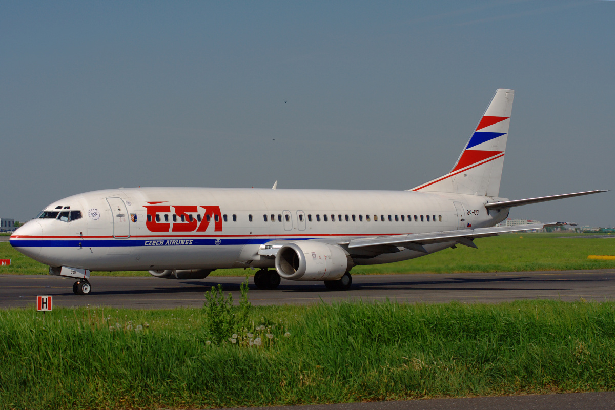 OK-CGI, CSA Czech Airlines (Samoloty » Spotting na EPWA » Boeing 737-400)