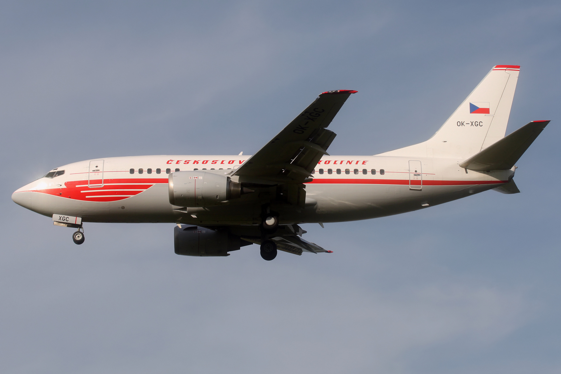 OK-XGC (malowanie retro) (Samoloty » Spotting na EPWA » Boeing 737-500 » CSA Czech Airlines)