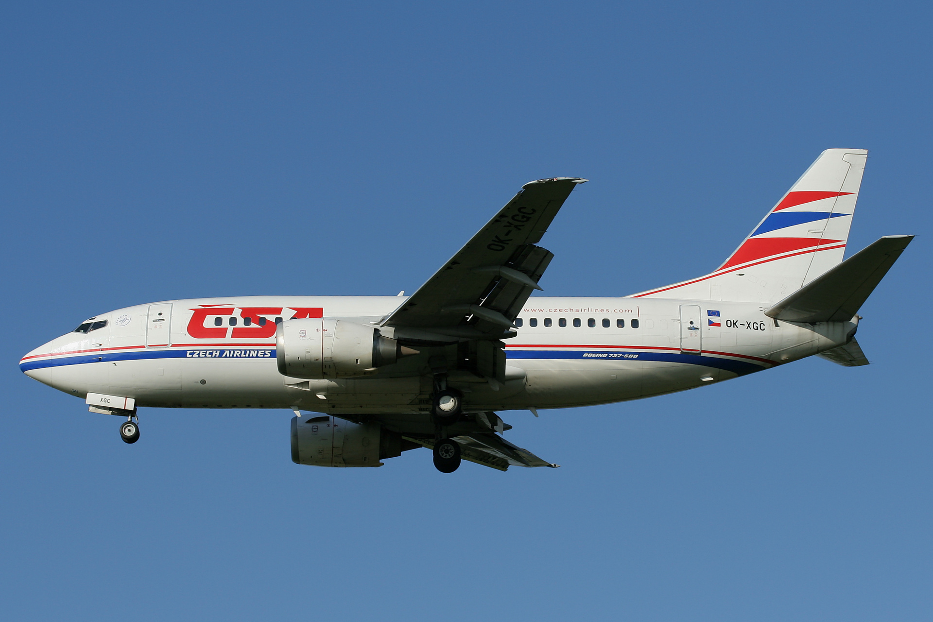 OK-XGC (Samoloty » Spotting na EPWA » Boeing 737-500 » CSA Czech Airlines)
