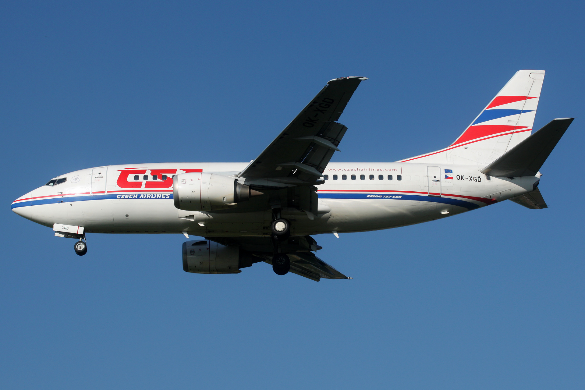 OK-XGD (Samoloty » Spotting na EPWA » Boeing 737-500 » CSA Czech Airlines)
