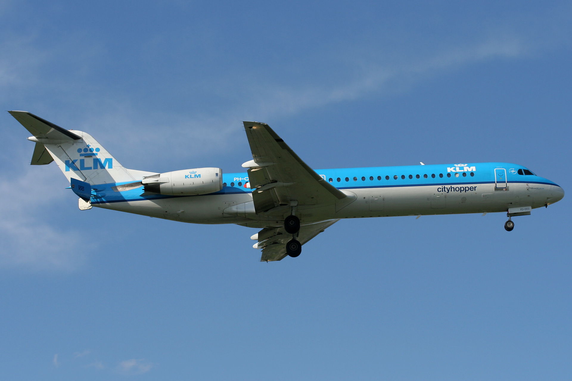 PH-OFD, KLM Cityhopper (Aircraft » EPWA Spotting » Fokker 100)