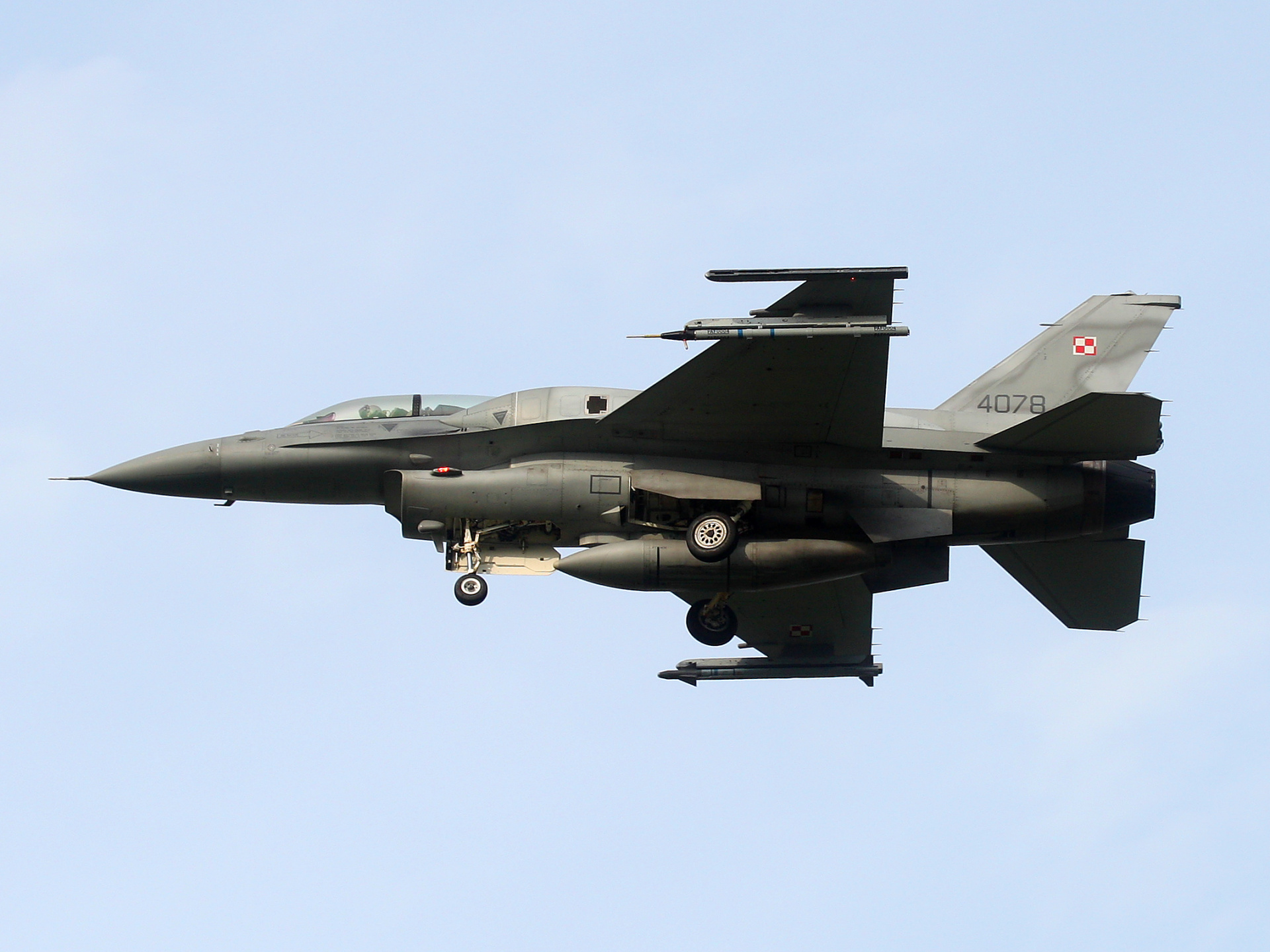 F-16D Block 52 (Jastrząb), 4078, Polskie Siły Powietrzne (Samoloty » Spotting na EPWA » Lockheed Martin F-16 Fighting Falcon)