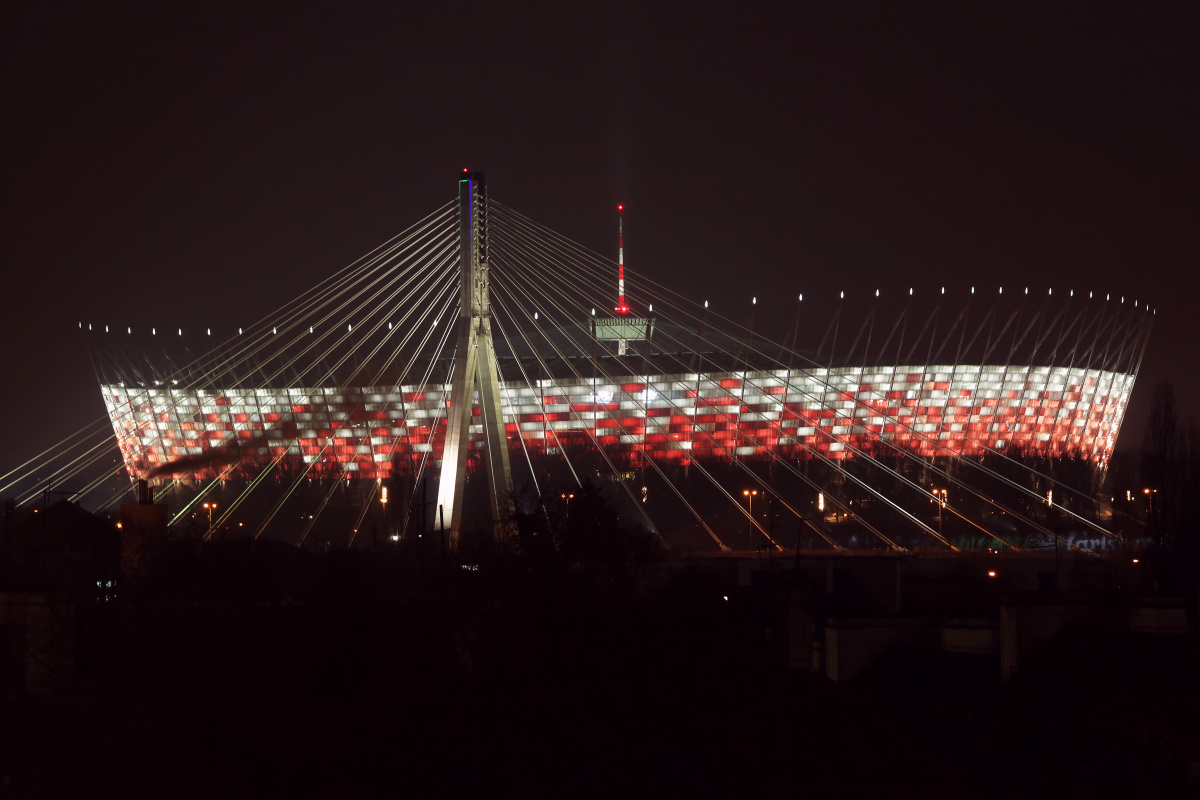 Swietokrzyski Bridge and the National Stadium (Warsaw)