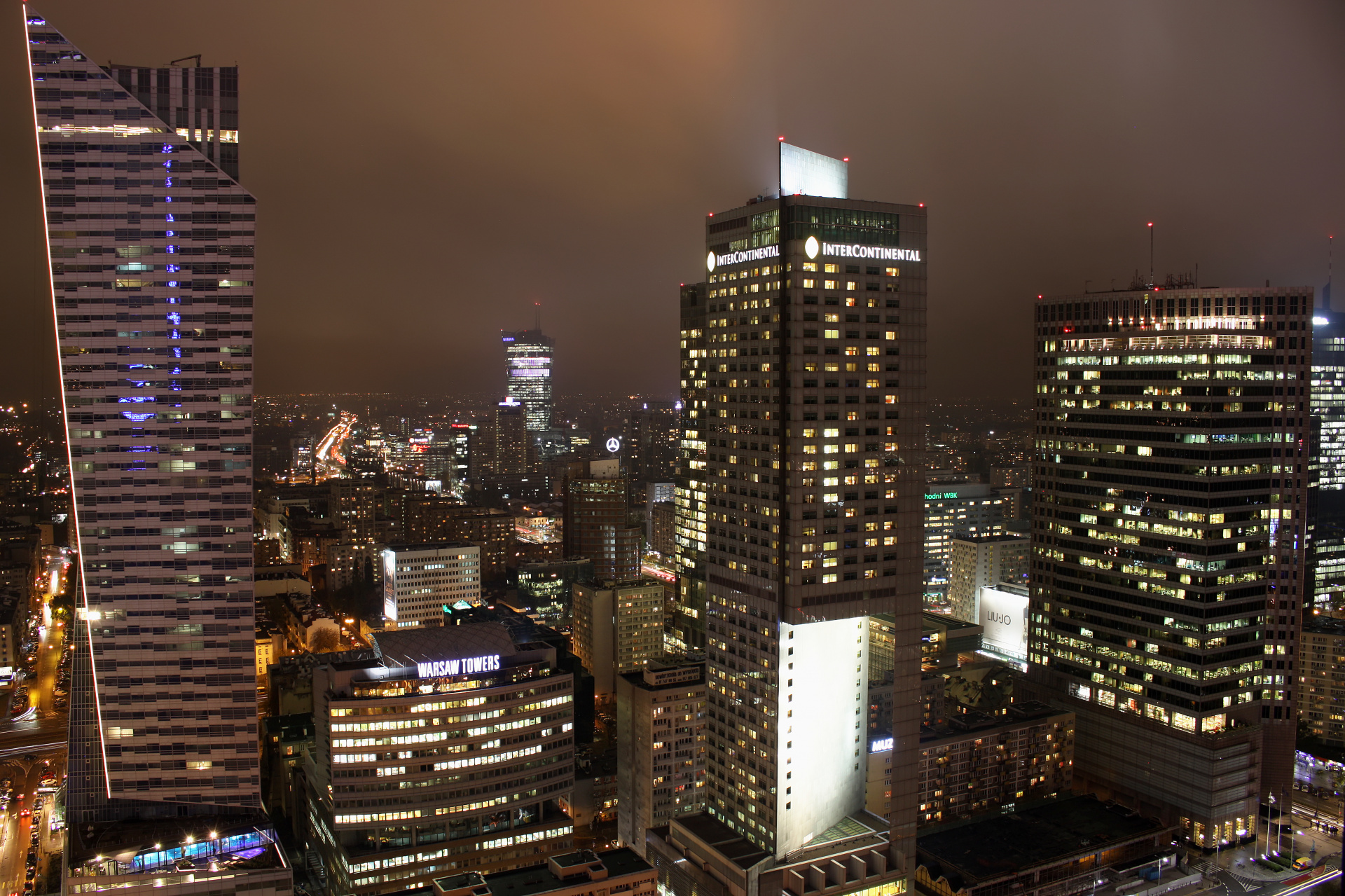 Złota 44, Intercontinental and Warsaw Financial Center (Warszawa » Warszawa z góry)