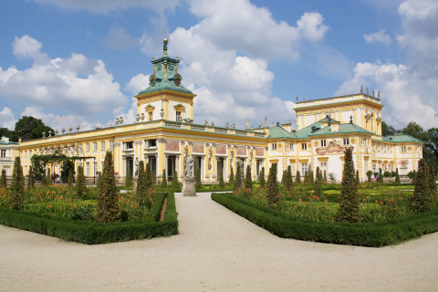 Pałac w Wilanowie z Ogrodów Królewskich