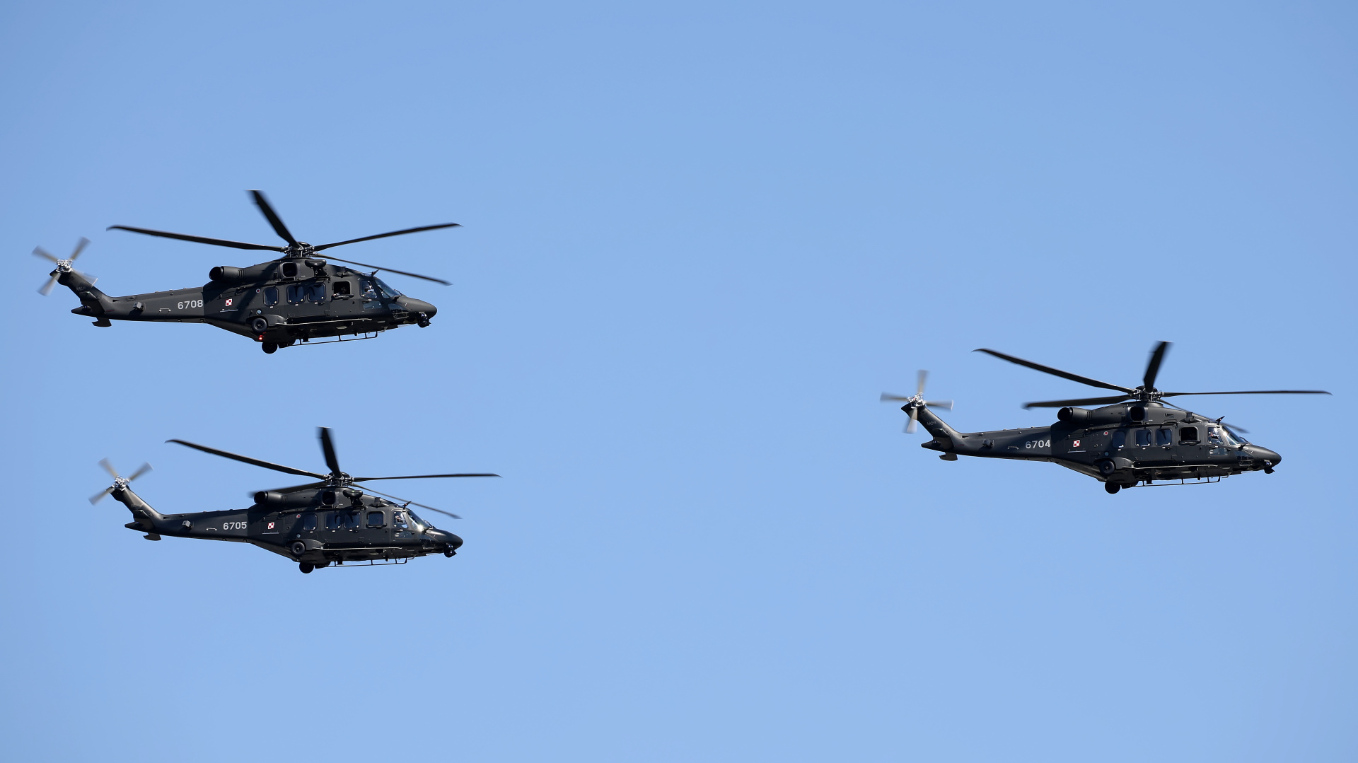 Leonardo AW149, 6704+6705+6708, Polish Air Force (Aircraft » Polish Army Day Parade fly-by)