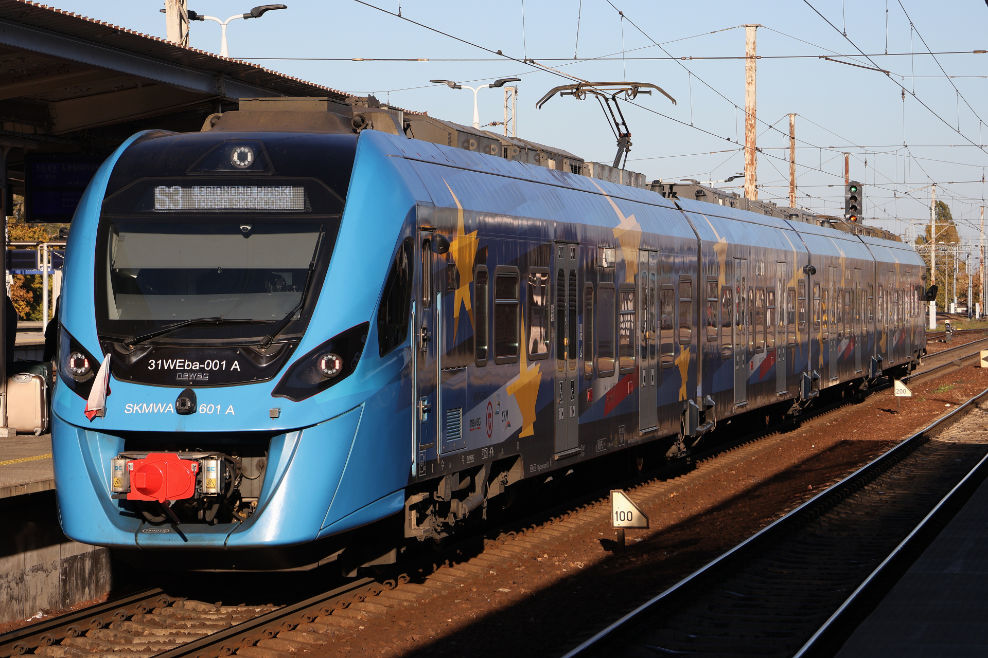 31WEba-001 ("The European" wrap) (Vehicles » Trains and Locomotives » Newag Impuls 2, SKM Warszawa)