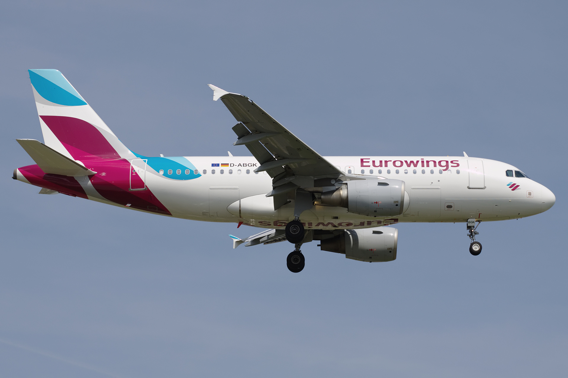 D-ABGK, Eurowings (Aircraft » EPWA Spotting » Airbus A319-100 » Eurowings)