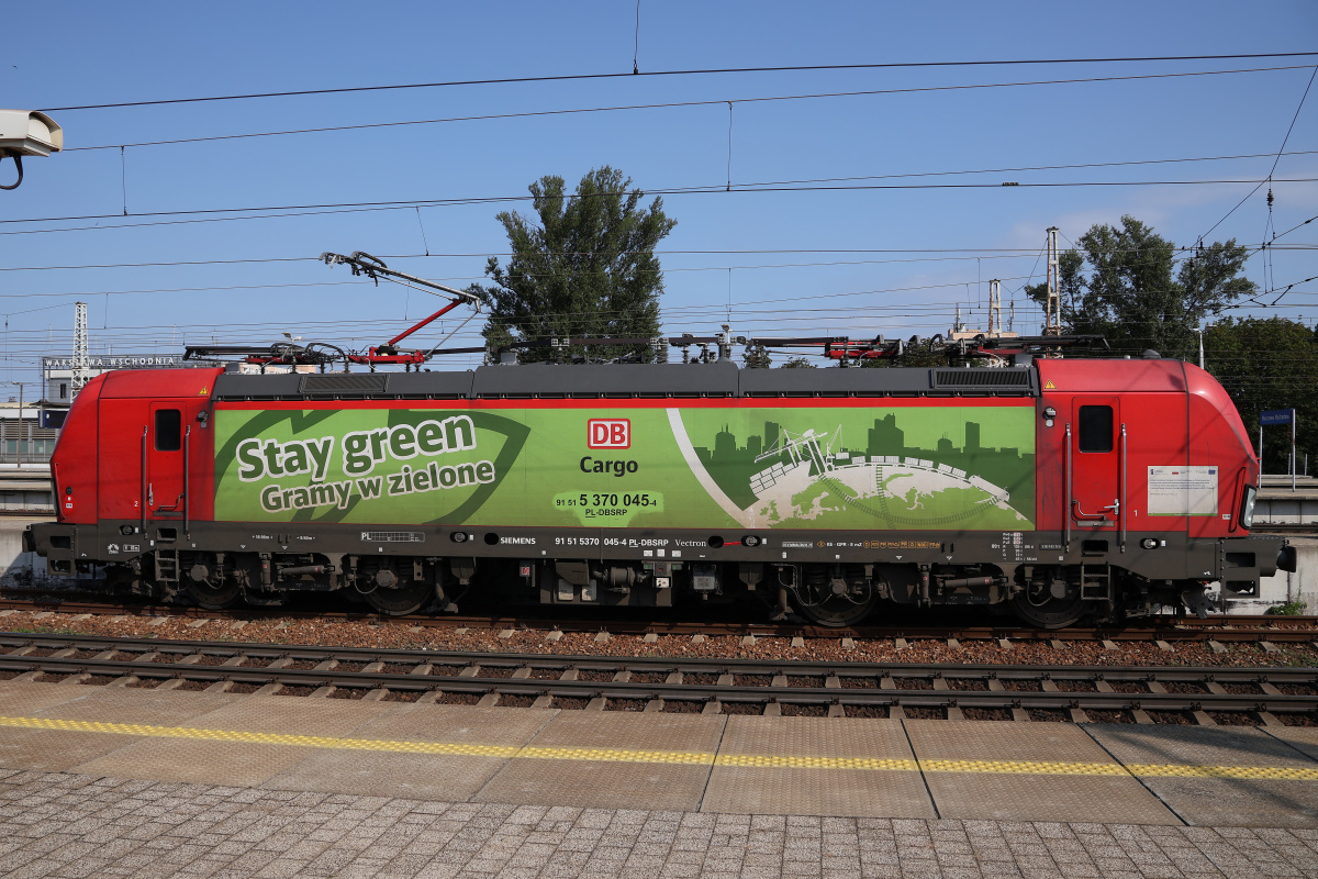 X4-E-Loco-AB Vectron MS 045, DB Schenker Rail Polska ("Stay green. Gramy w zielone" wrap)