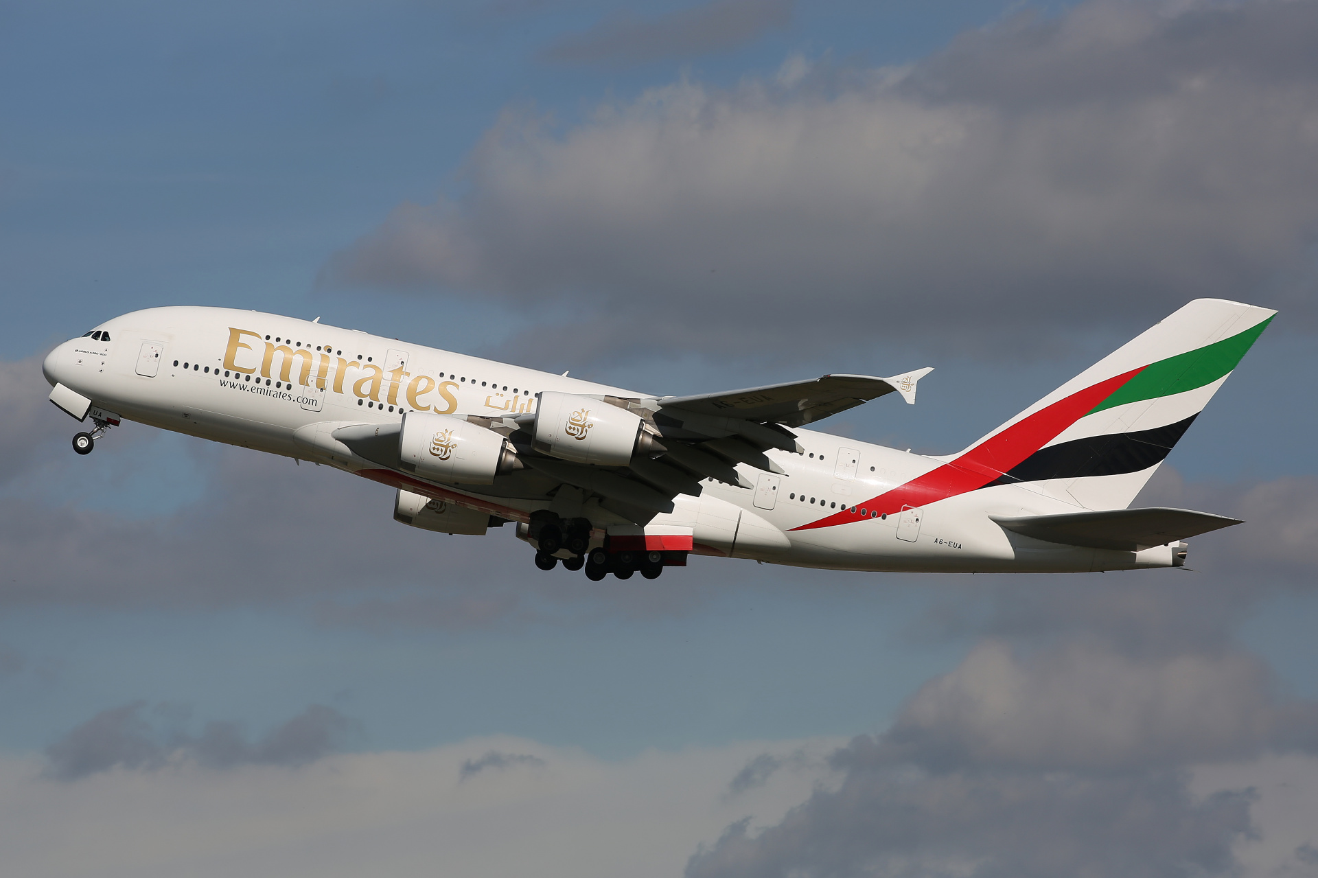 A6-EUA (Aircraft » Schiphol Spotting » Airbus A380-800 » Emirates)