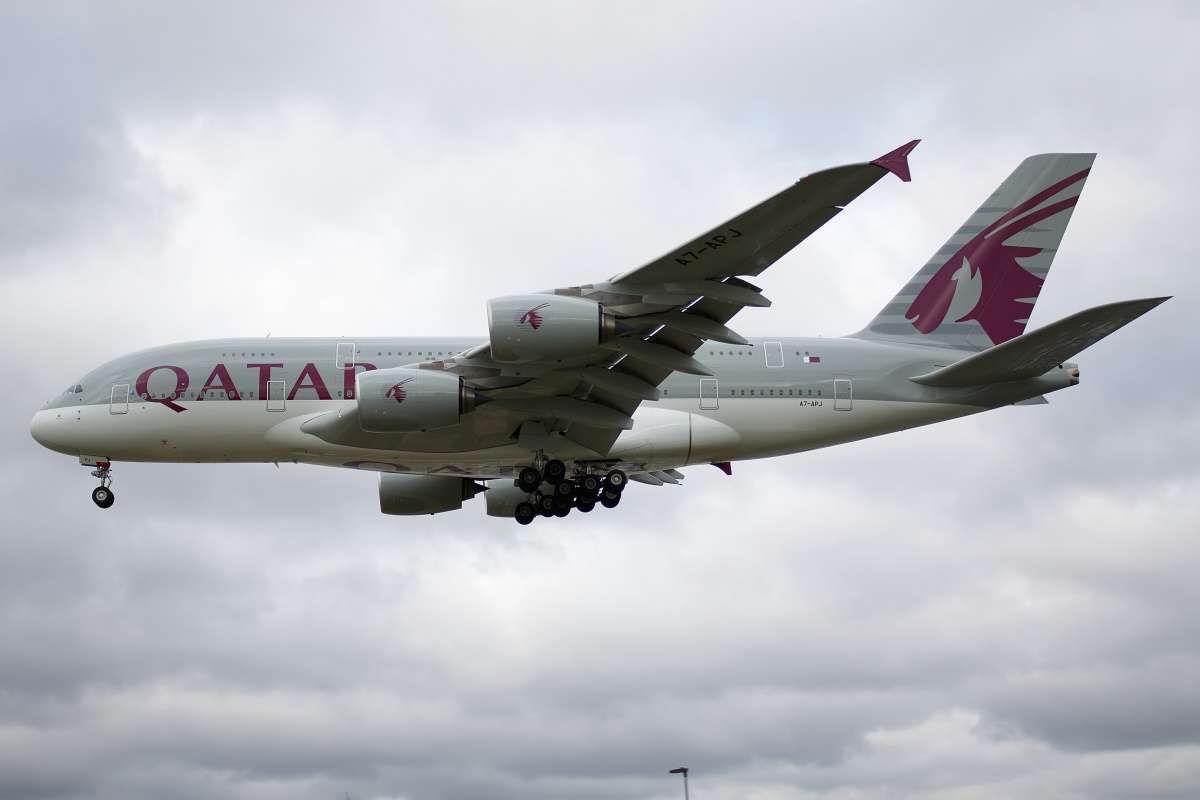 A7-APJ, Qatar Airways (Samoloty » Spotting na Heathrow » Airbus A380-800)