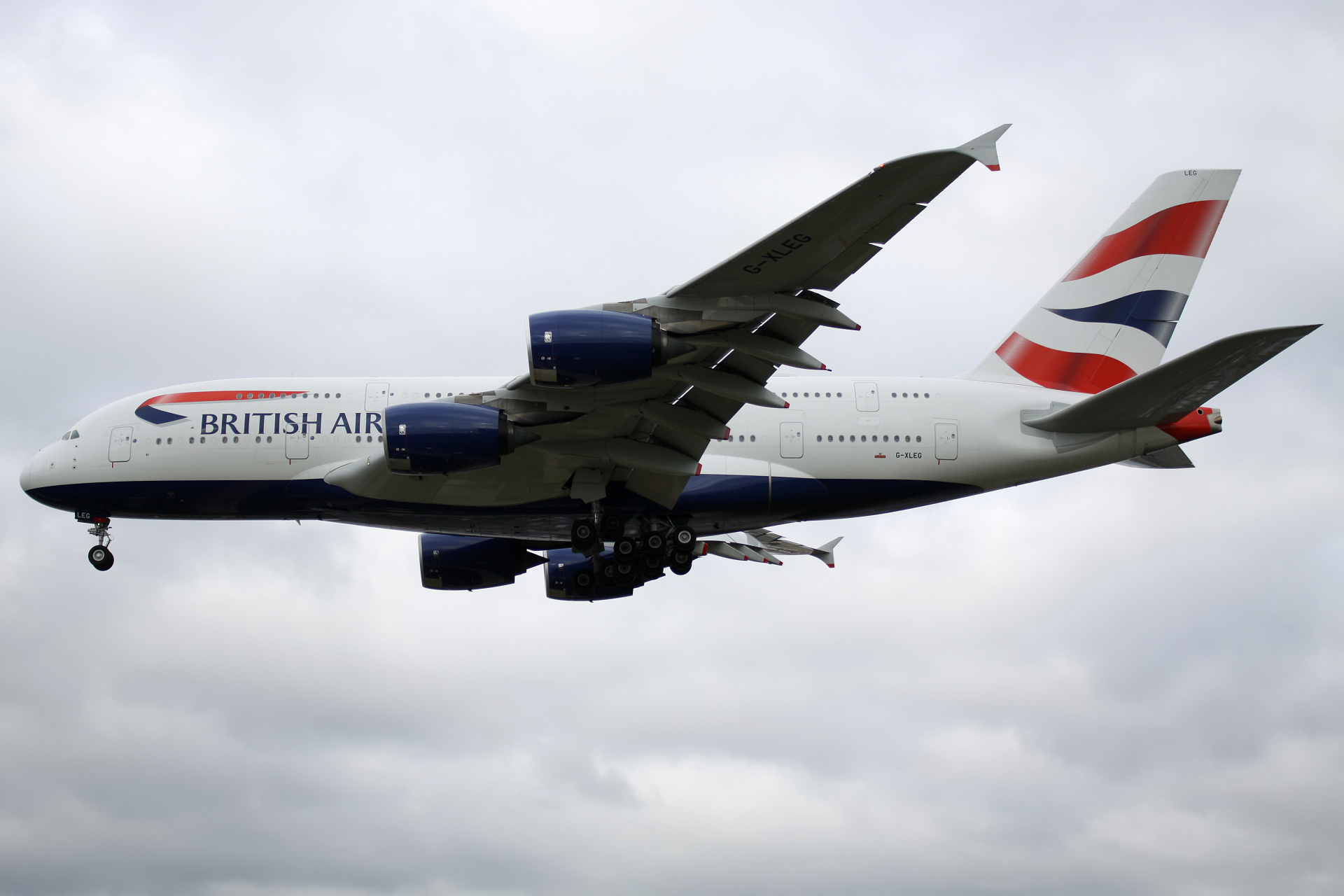 G-XLEG, British Airways (Samoloty » Spotting na Heathrow » Airbus A380-800)