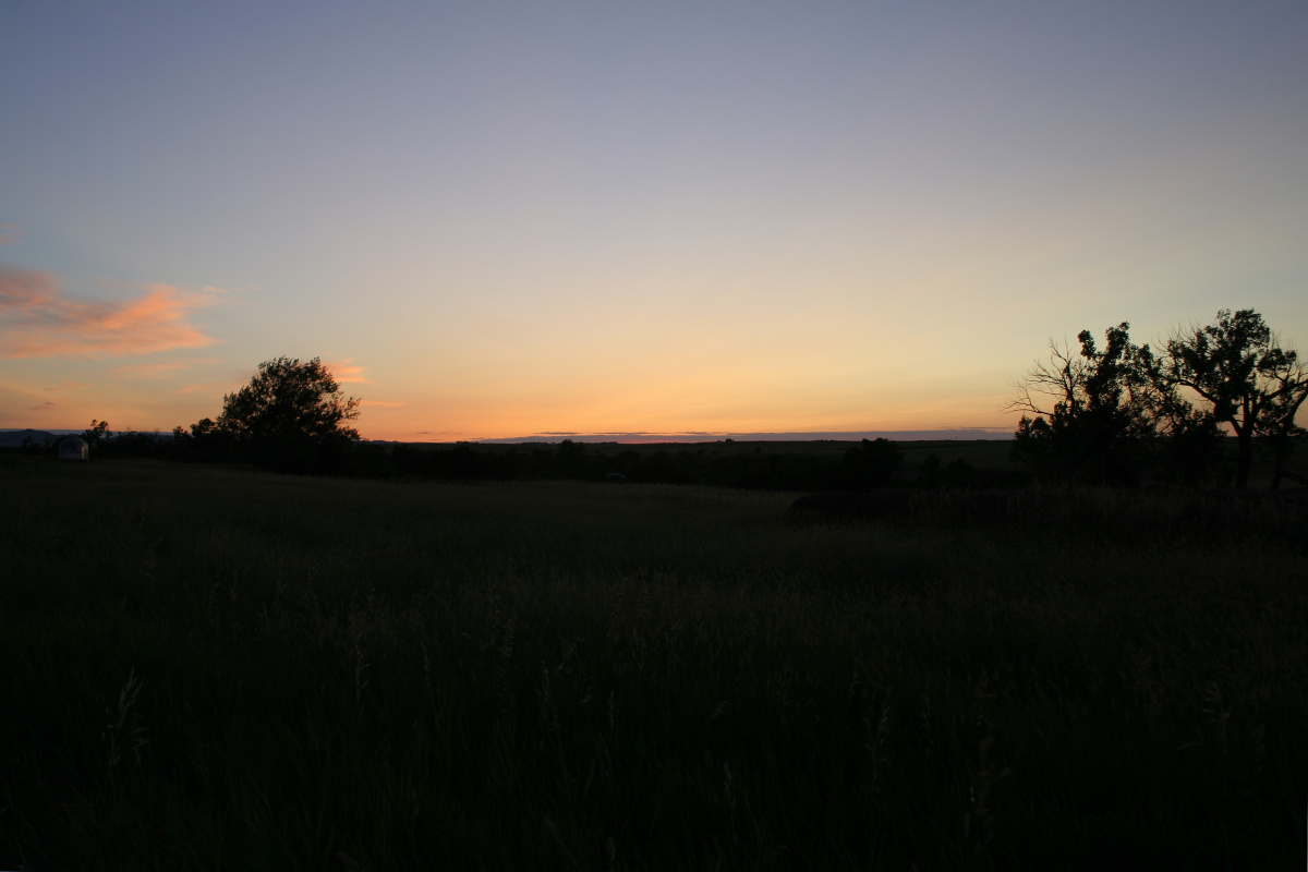 Zachód słońca (Podróże » USA: Na ziemi Czejenów » Wielka Podróż » Bear Butte)