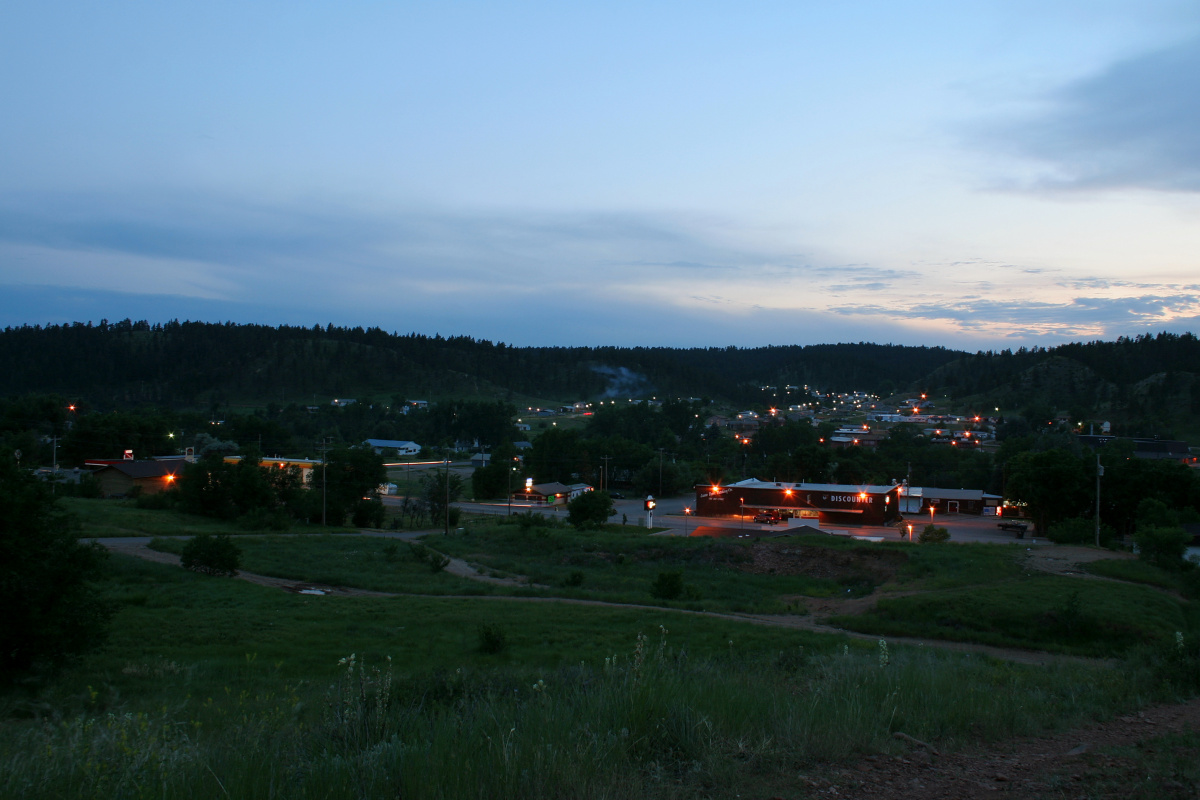 Lame Deer at Night (Travels » US Trip 2: Cheyenne Epic » The Rez » Lame Deer)