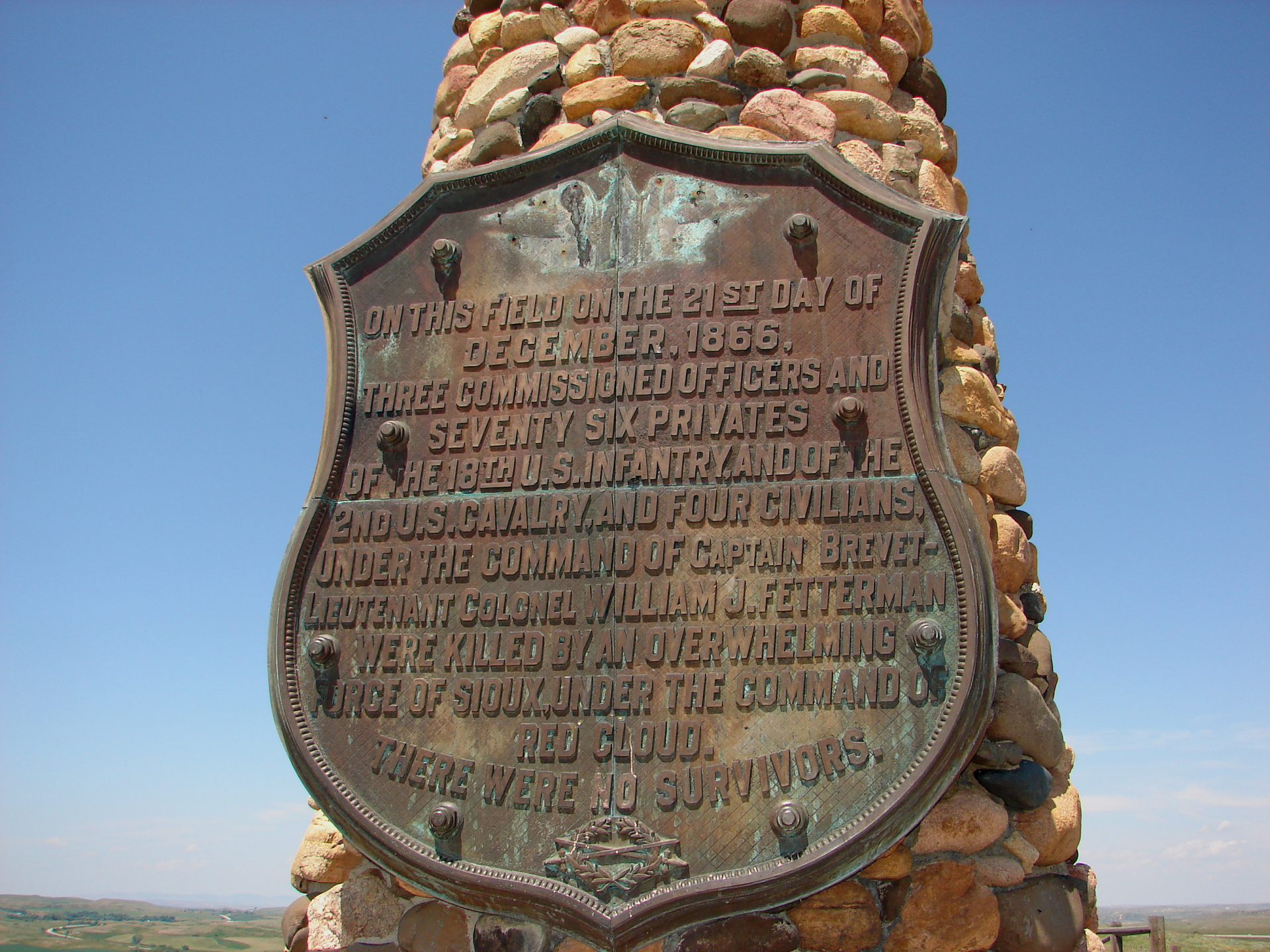 The Plate (Travels » US Trip 2: Cheyenne Epic » Cheyenne Epic » Fetterman Battlefield)