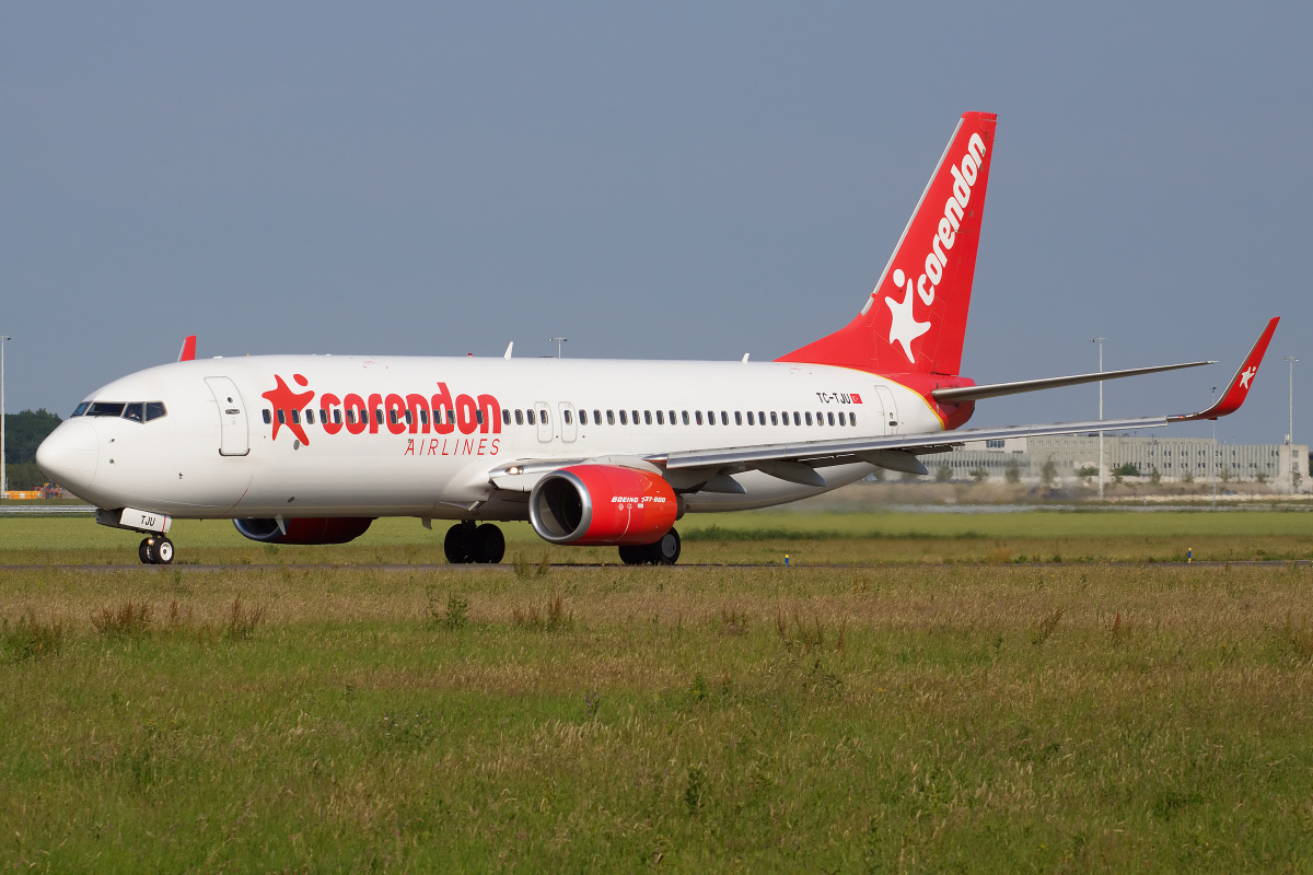 TC-TJU, Corendon Airlines (Samoloty » Spotting na Schiphol » Boeing 737-800)