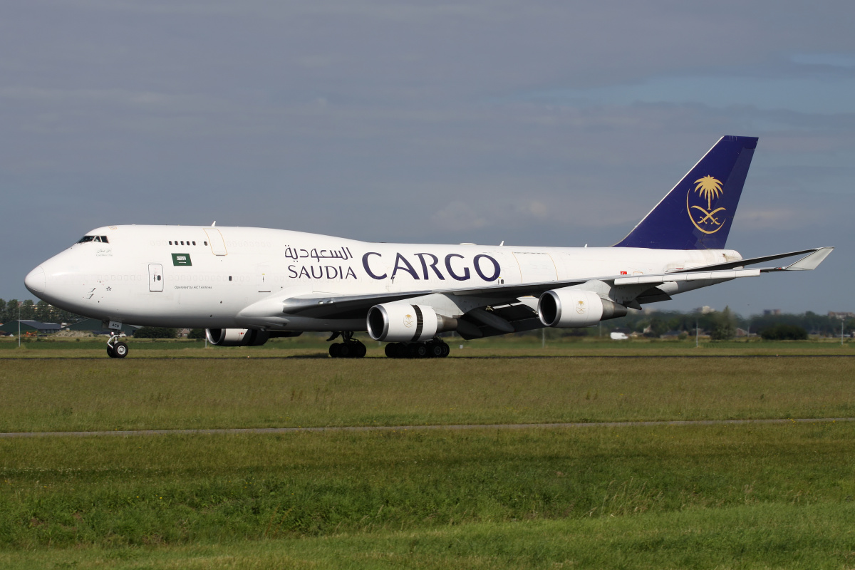 BDSF, TC-ACG, Saudia Cargo (ACT Airlines) (Samoloty » Spotting na Schiphol » Boeing 747-400F)