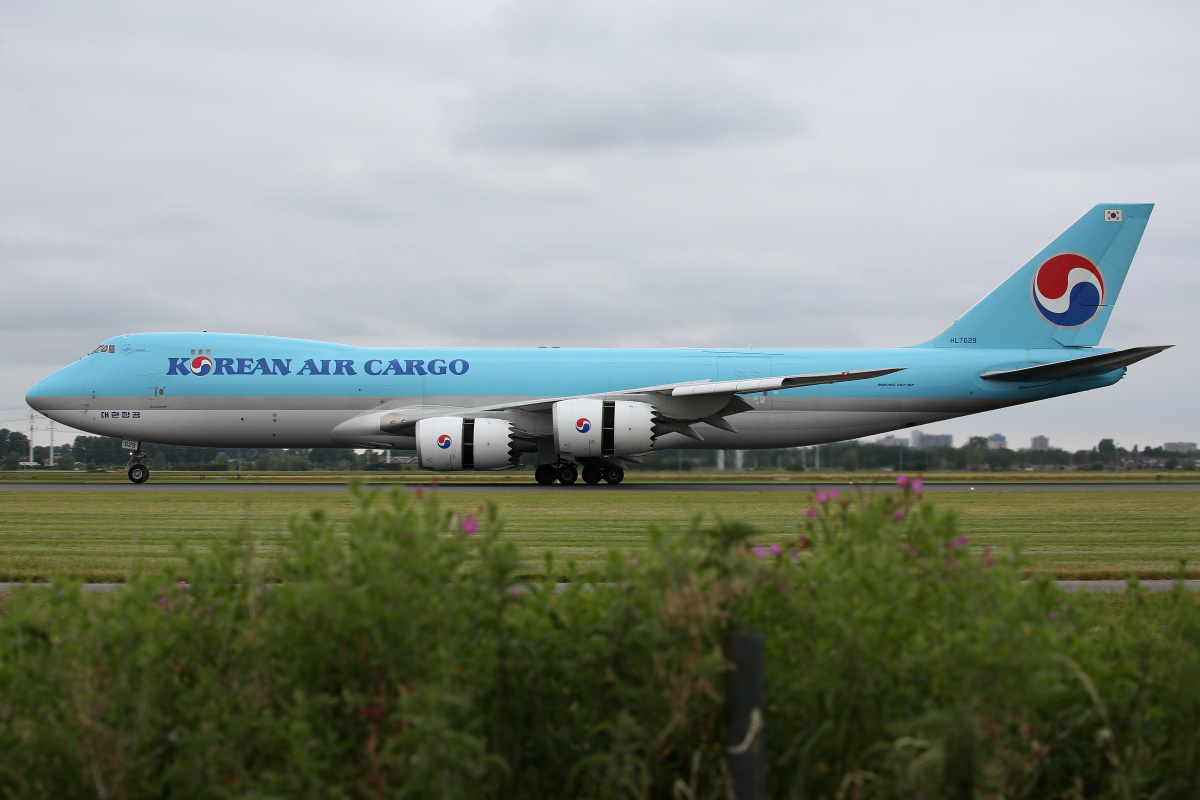 HL7629, Korean Air Cargo (Samoloty » Spotting na Schiphol » Boeing 747-8F)