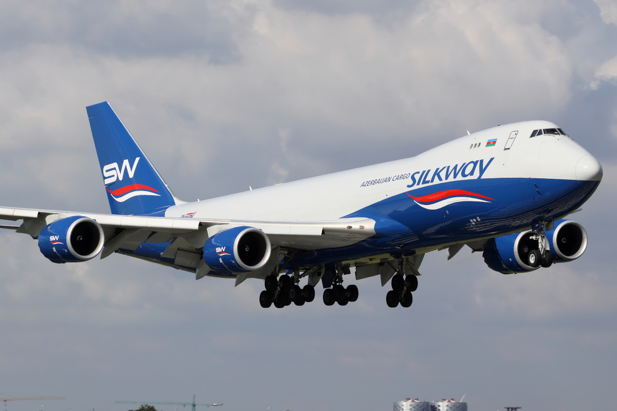 VQ-BBM, Silk Way West Airlines (Samoloty » Spotting na Schiphol » Boeing 747-8F)