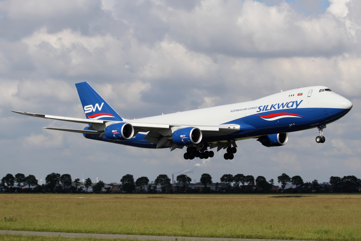 VQ-BBM, Silk Way West Airlines (Samoloty » Spotting na Schiphol » Boeing 747-8F)