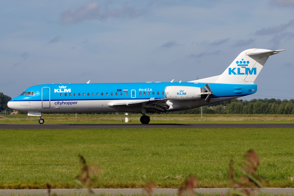 Fokker 70, PH-KZA, KLM Cityhopper (Samoloty » Spotting na Schiphol » pozostałe)