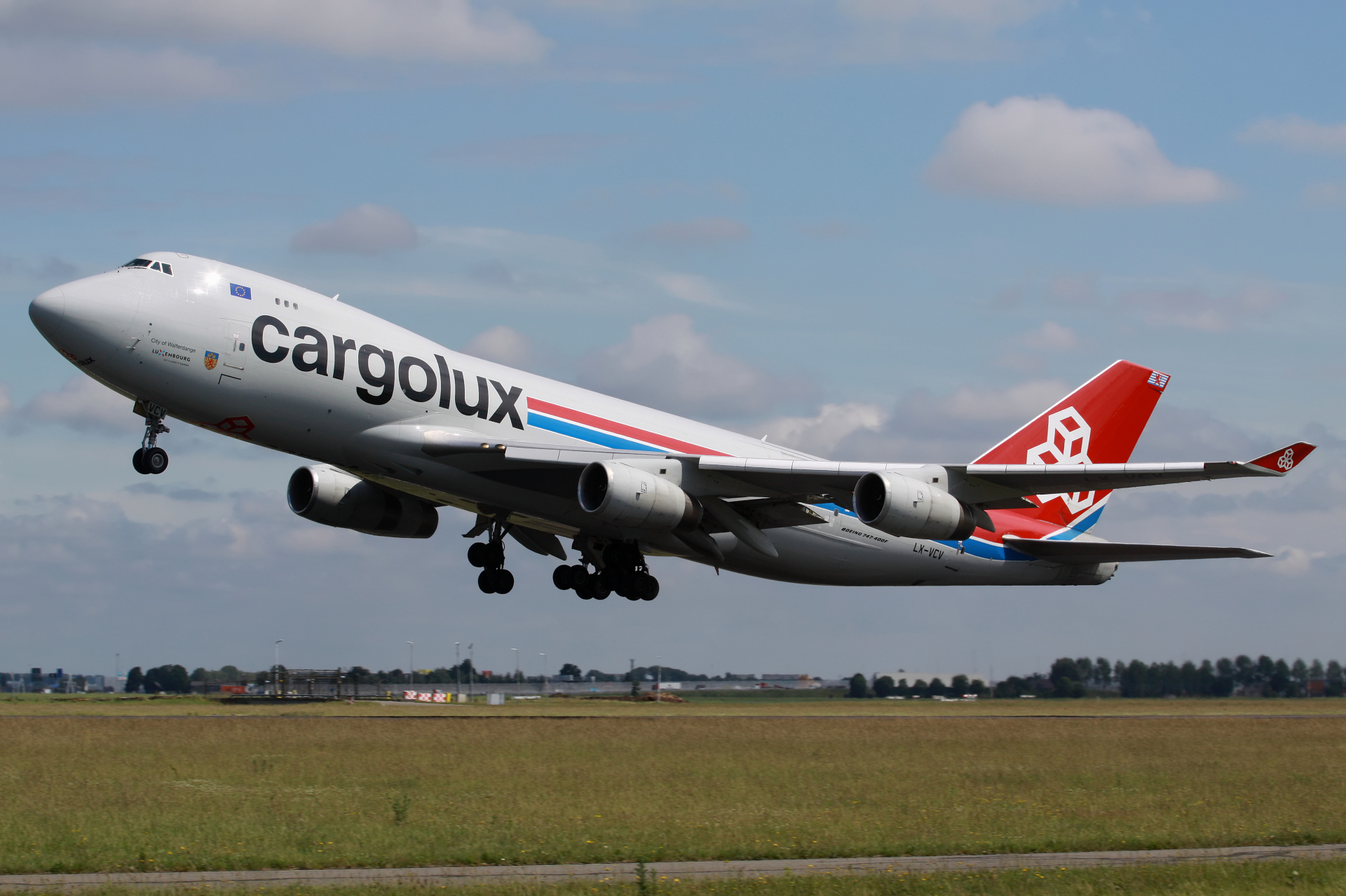 LX-VCV, Cargolux Airlines (Samoloty » Spotting na Schiphol » Boeing 747-400F)