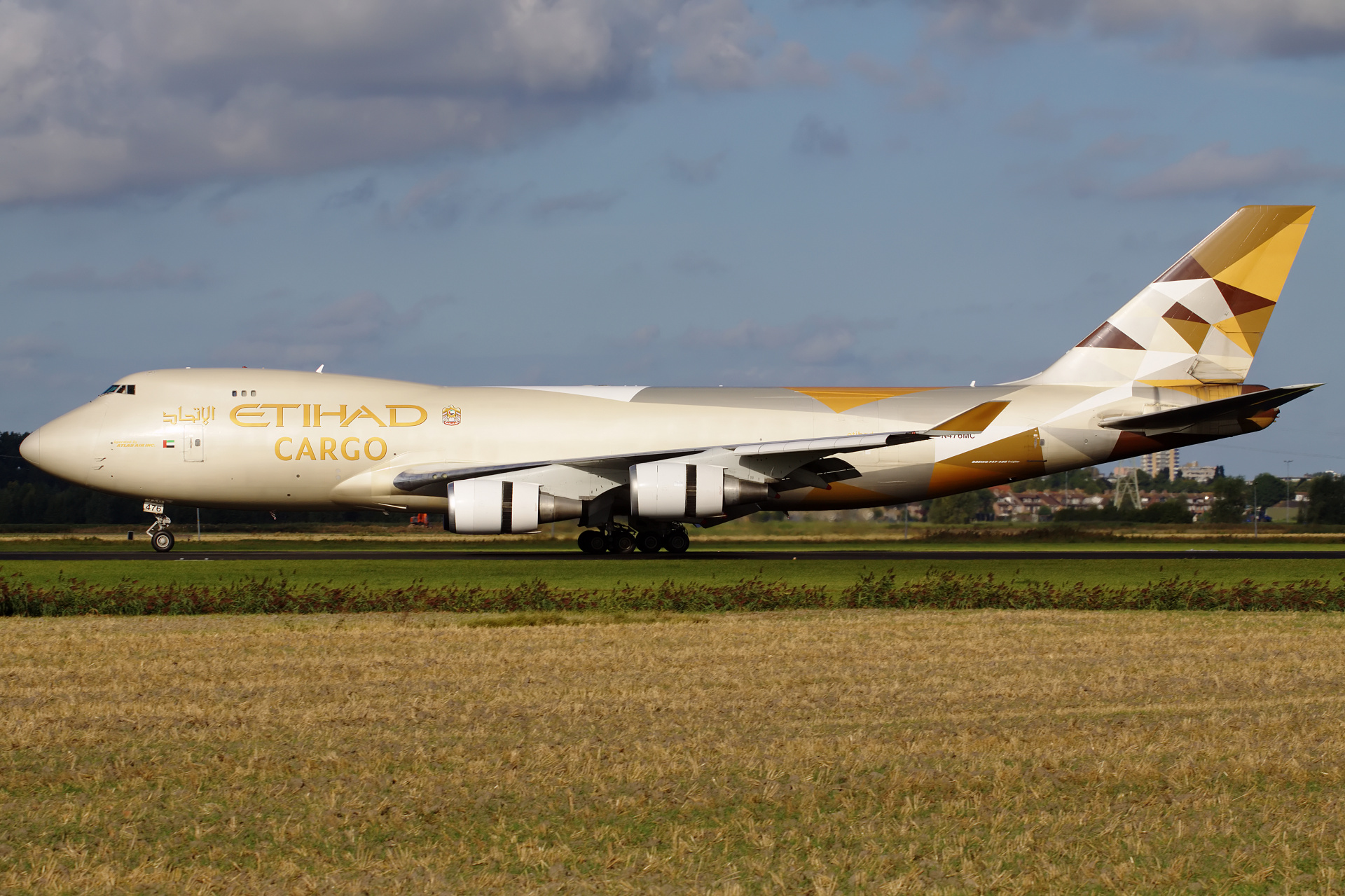 N476MC, Etihad Cargo (Aircraft » Schiphol Spotting » Boeing 747-400F)