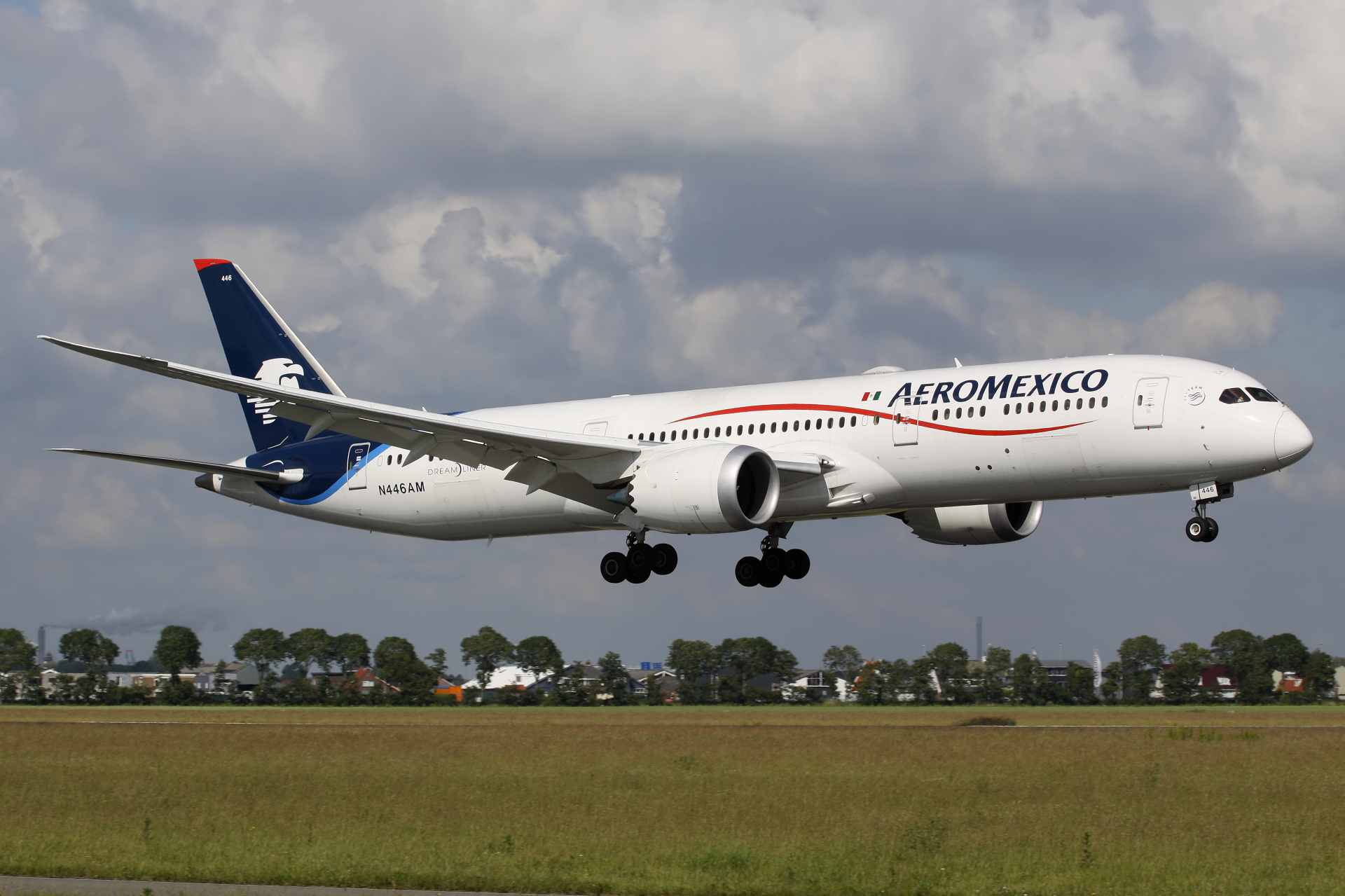 N446AM, AeroMexico (Samoloty » Spotting na Schiphol » Boeing 787-9 Dreamliner)