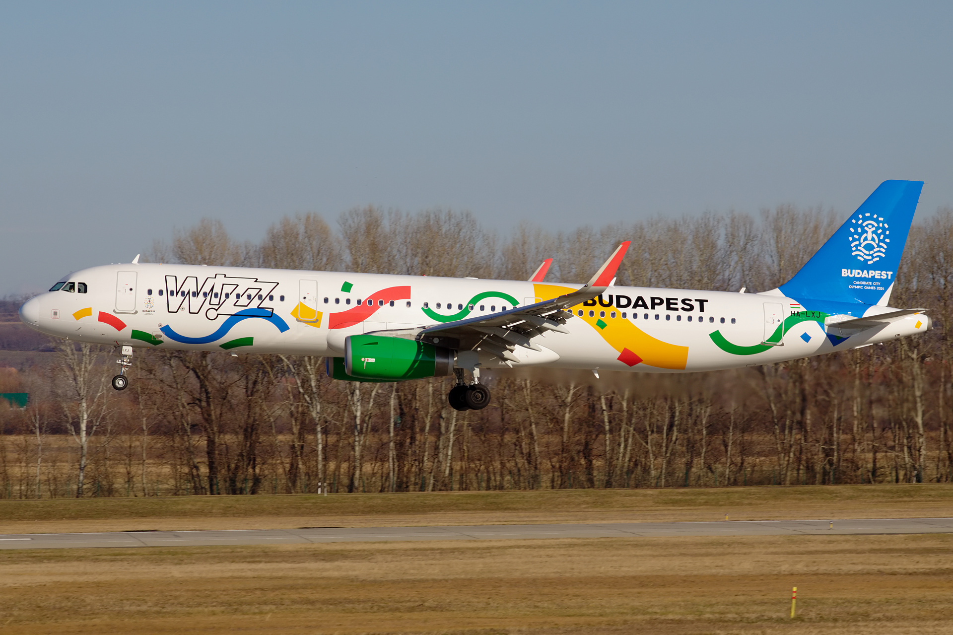 HA-LXJ, Wizz Air (Budapest - 2024 Olympic Bid livery) (Aircraft » Ferihegy Spotting » Airbus A321-200)