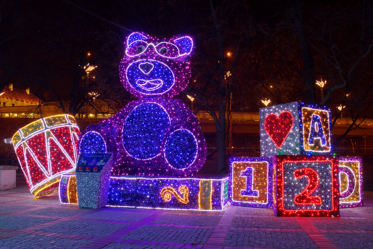 Rynek Mariensztacki (Warszawa » Świąteczna iluminacja)