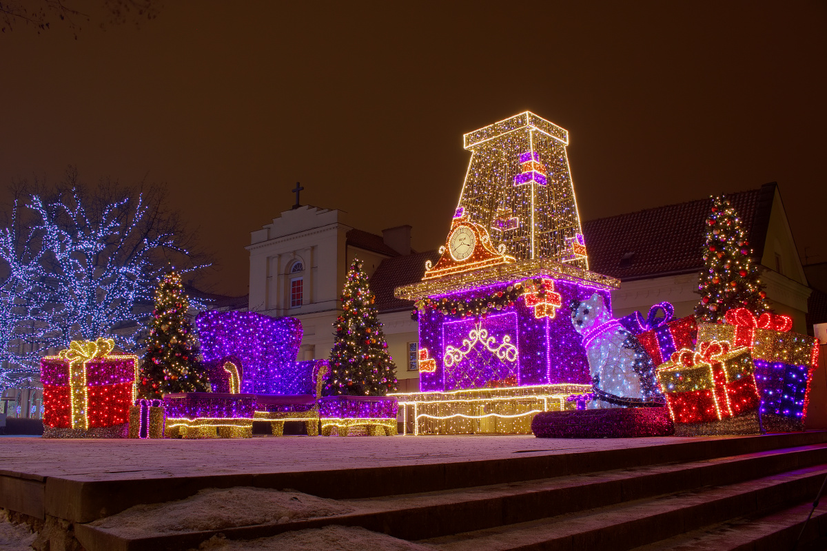 Skwer HC Hoovera (Warszawa » Świąteczna iluminacja)