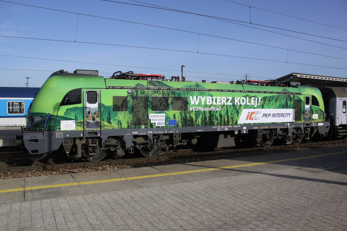 E4DCU EU160-015 (malatura Europejski Rok Kolei 2021) (Pojazdy » Pociągi i lokomotywy » Newag Griffin)