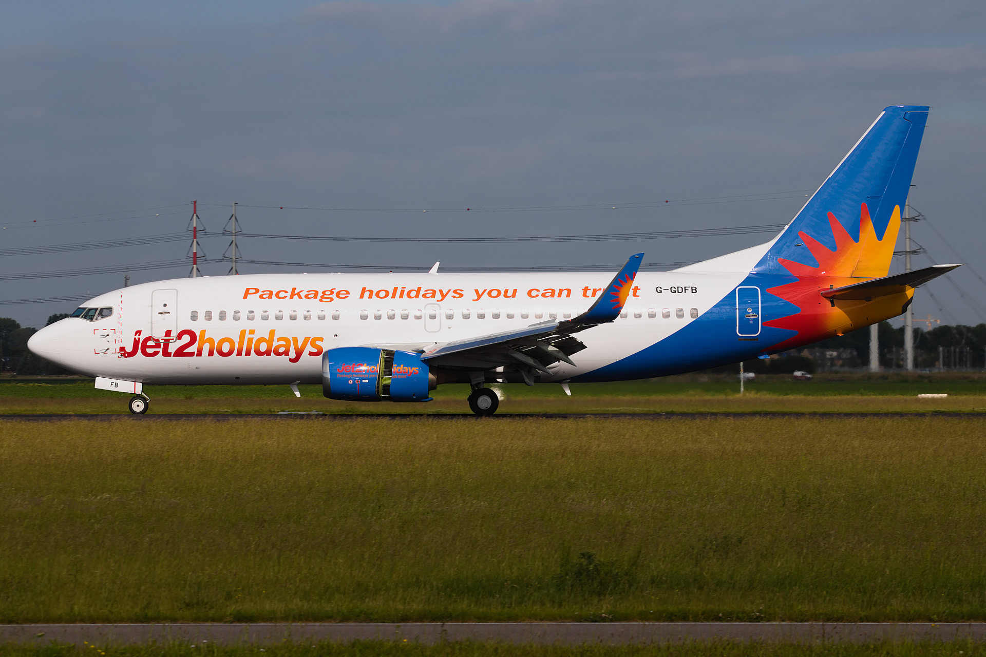 G-GDFB, Jet2 (Samoloty » Spotting na Schiphol » Boeing 737-300)