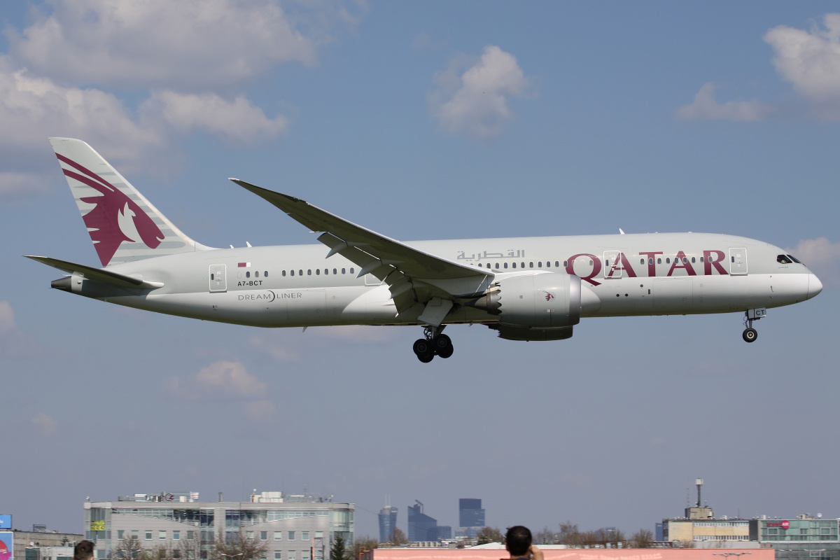 A7-BCT (Aircraft » EPWA Spotting » Boeing 787-8 Dreamliner » Qatar Airways)