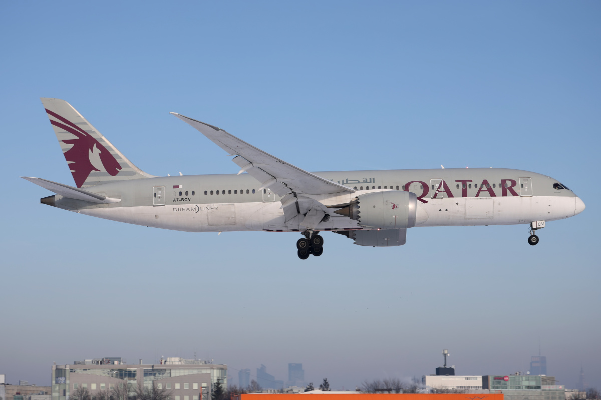 A7-BCV (Samoloty » Spotting na EPWA » Boeing 787-8 Dreamliner » Qatar Airways)