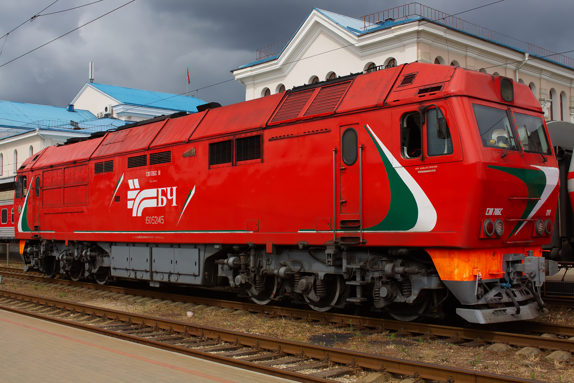 ТМХ (TMH) TEP70BS-111 (Travels » Vilnius » Vehicles » Trains and Locomotives)