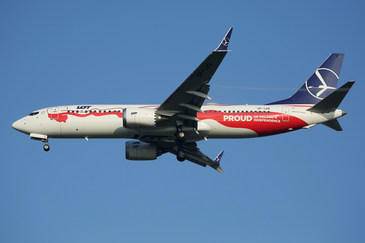 SP-LVD ("Proud of Poland's Independence" livery) (Aircraft » EPWA Spotting » Boeing 737-8 MAX » LOT Polish Airlines)