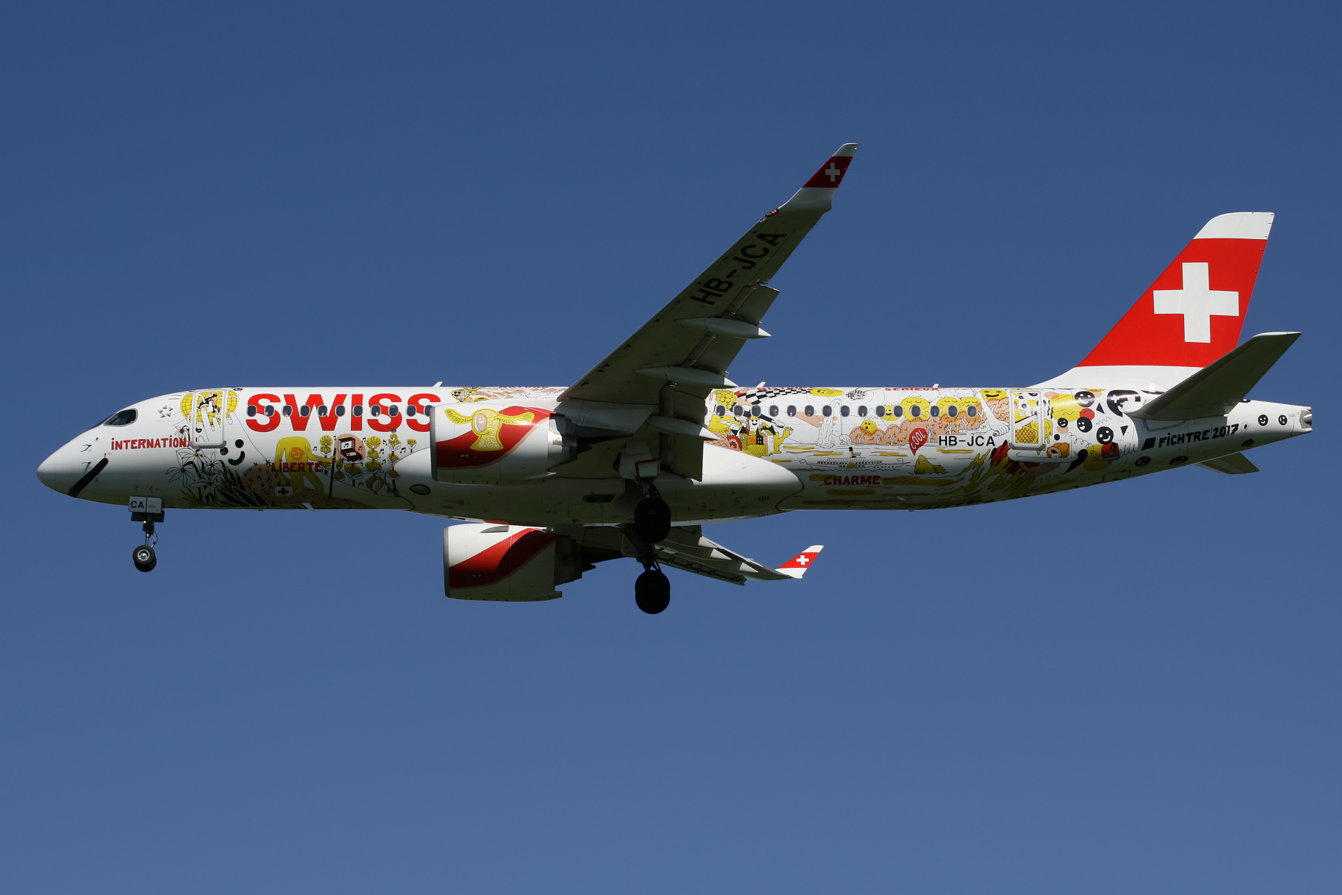 HB-JCA (Swiss Romandy livery) (Aircraft » EPWA Spotting » Airbus A220-300 » Swiss International Air Lines)